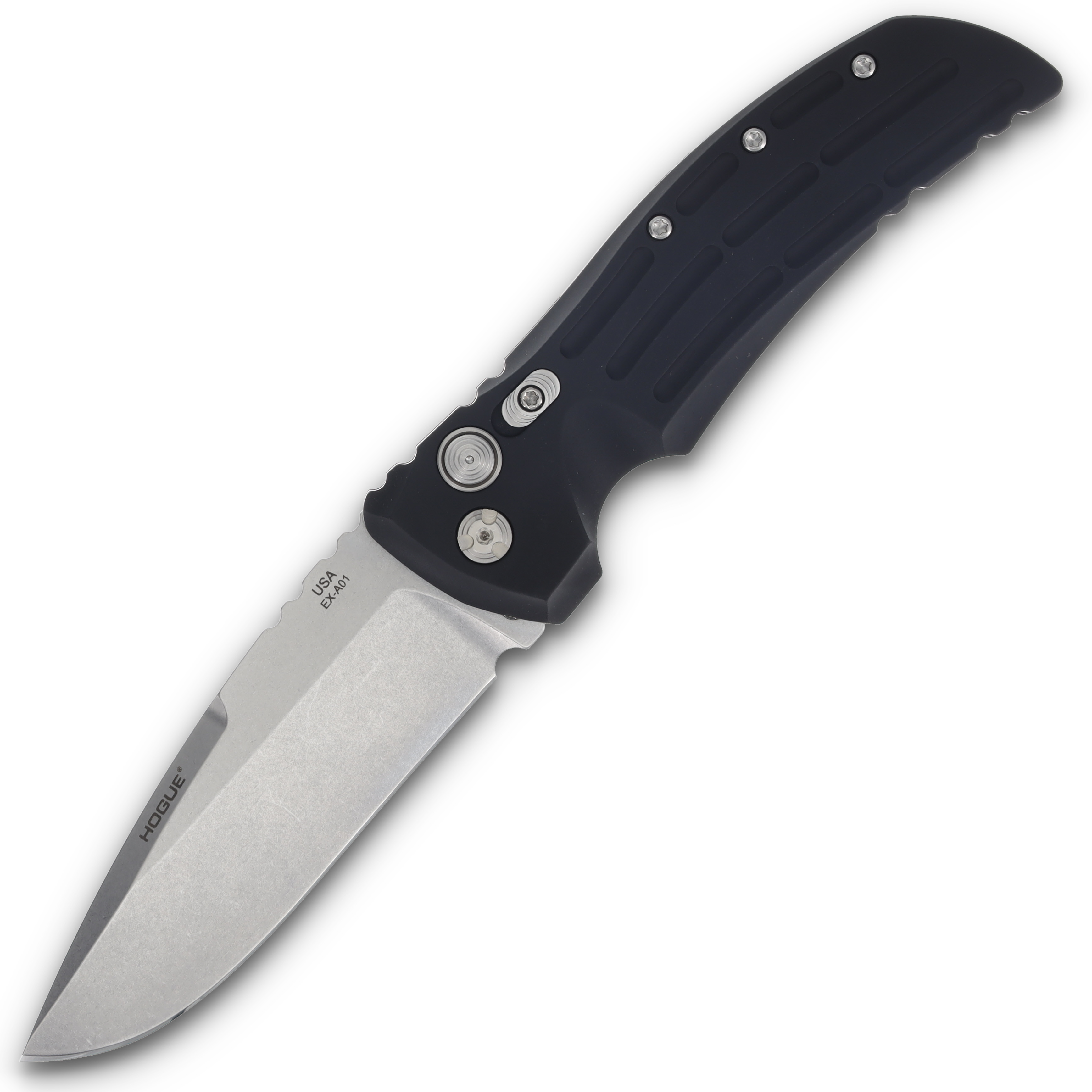 Hogue EX A01 OTS Automatic Knife 4.0in Plain Edge Aluminum AUHG34116 View 1