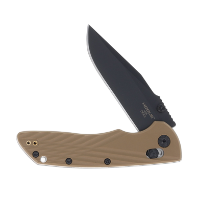 Hogue Deka Manual Folding Knife (Black Magnacut | Tan) HG24377 View 3