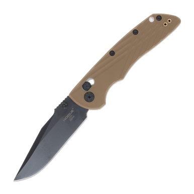 Hogue Deka Manual Folding Knife (Black Magnacut | Tan) HG24377 View 1