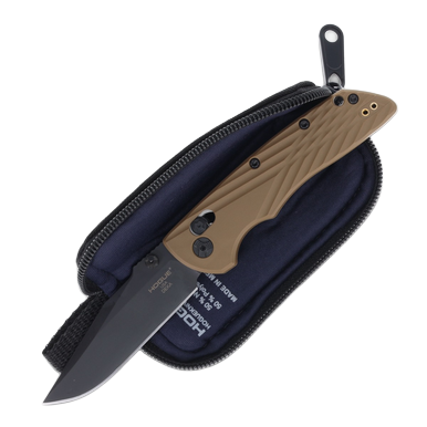 Hogue Deka Manual Folding Knife (Black Magnacut | Tan) HG24377 View 11