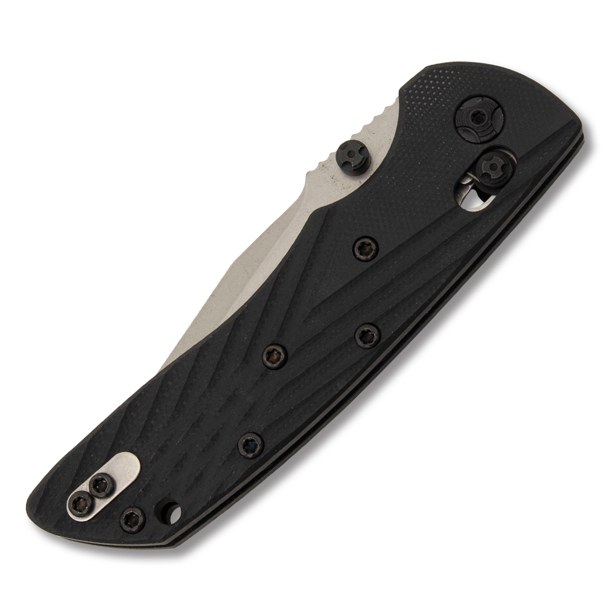 Hogue Deka Folding Knife Solid Black G10 3.25in Stonewash Clip Point Blade HG24279 View 4