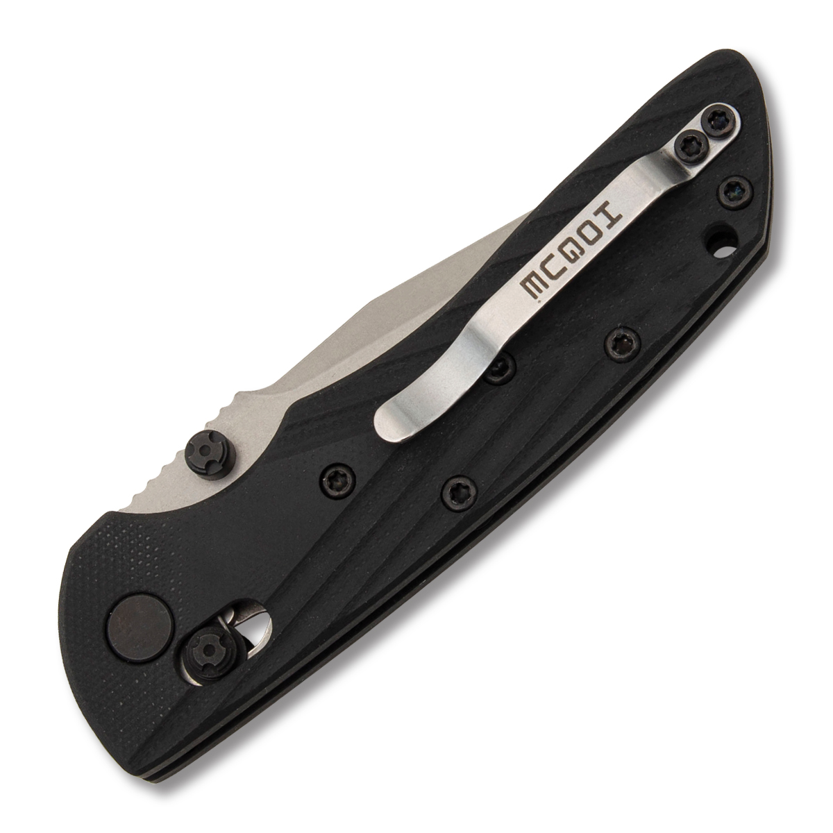 Hogue Deka Folding Knife Solid Black G10 3.25in Stonewash Clip Point Blade HG24279 View 5