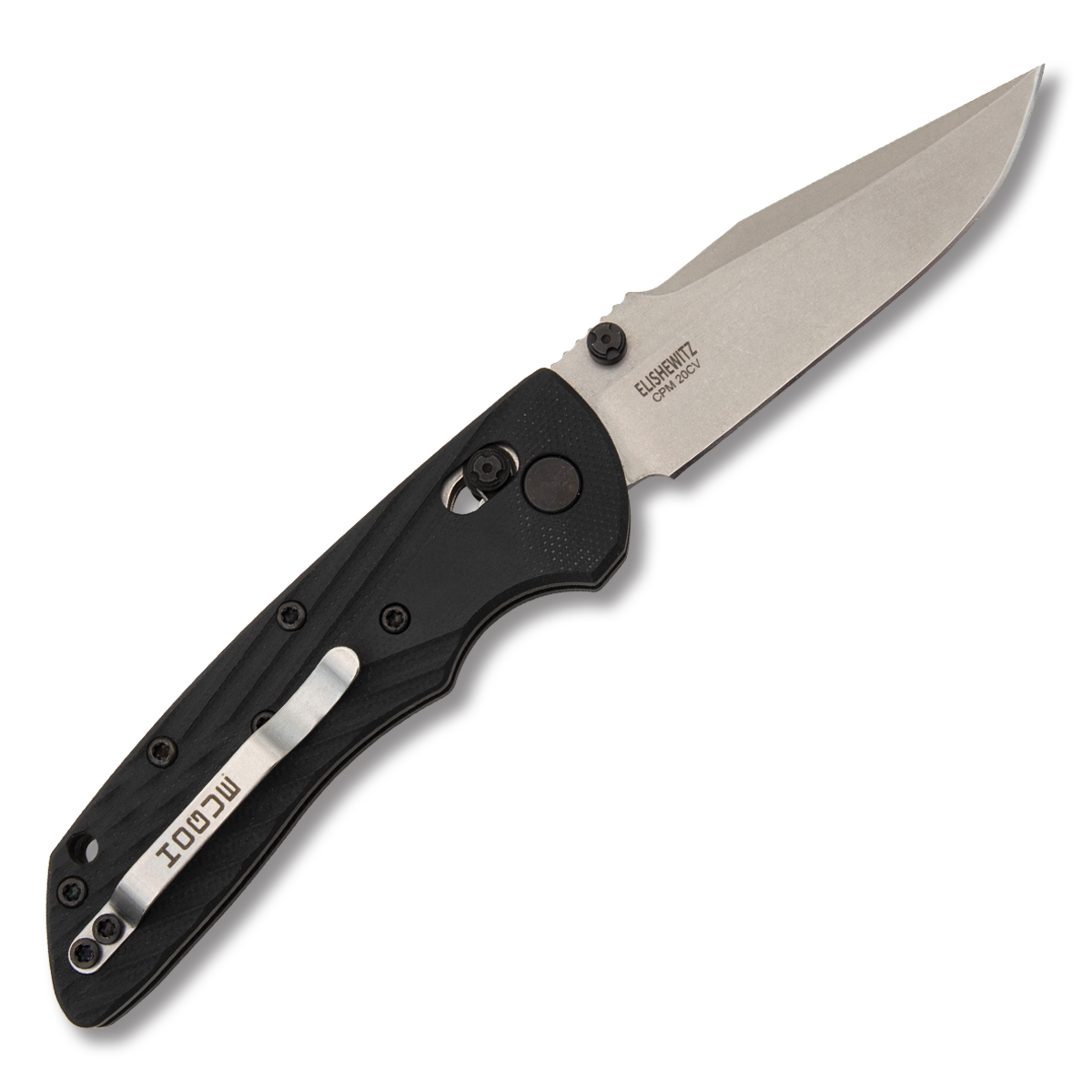 Hogue Deka Folding Knife Solid Black G10 3.25in Stonewash Clip Point Blade HG24279 View 2