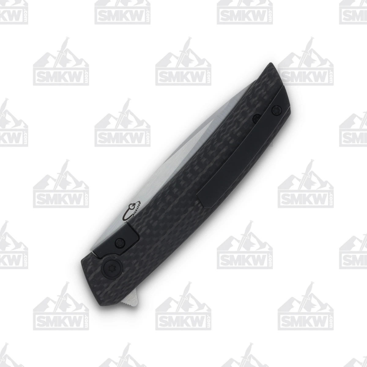 Jared Oeser F22 KickStop Folding Knife Black M390 Carbon Fiber JOFCF2 View 6