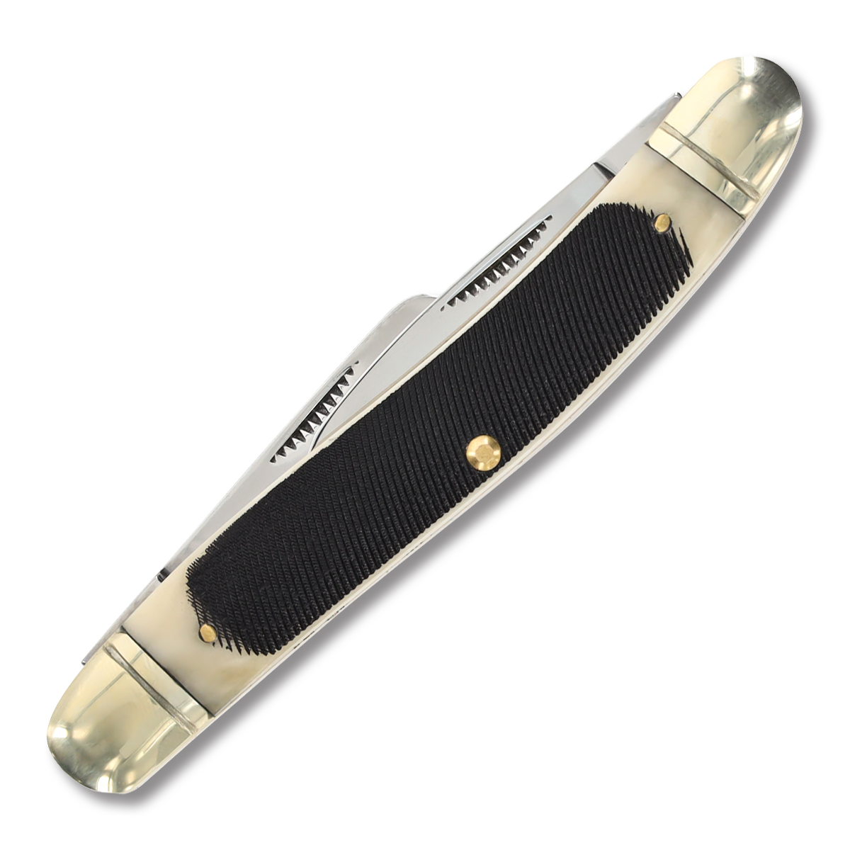 Schrade Old Timer Sawcut Bone Lumberjack Stockman Folding Knife SCT858OTB View 2
