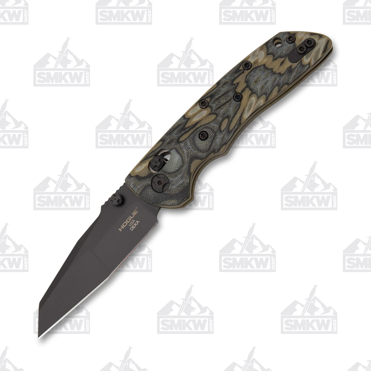 Hogue Deka Folding Knife G-Mascus Green G10 3.25in Black Wharncliffe Blade HG24268 View 2