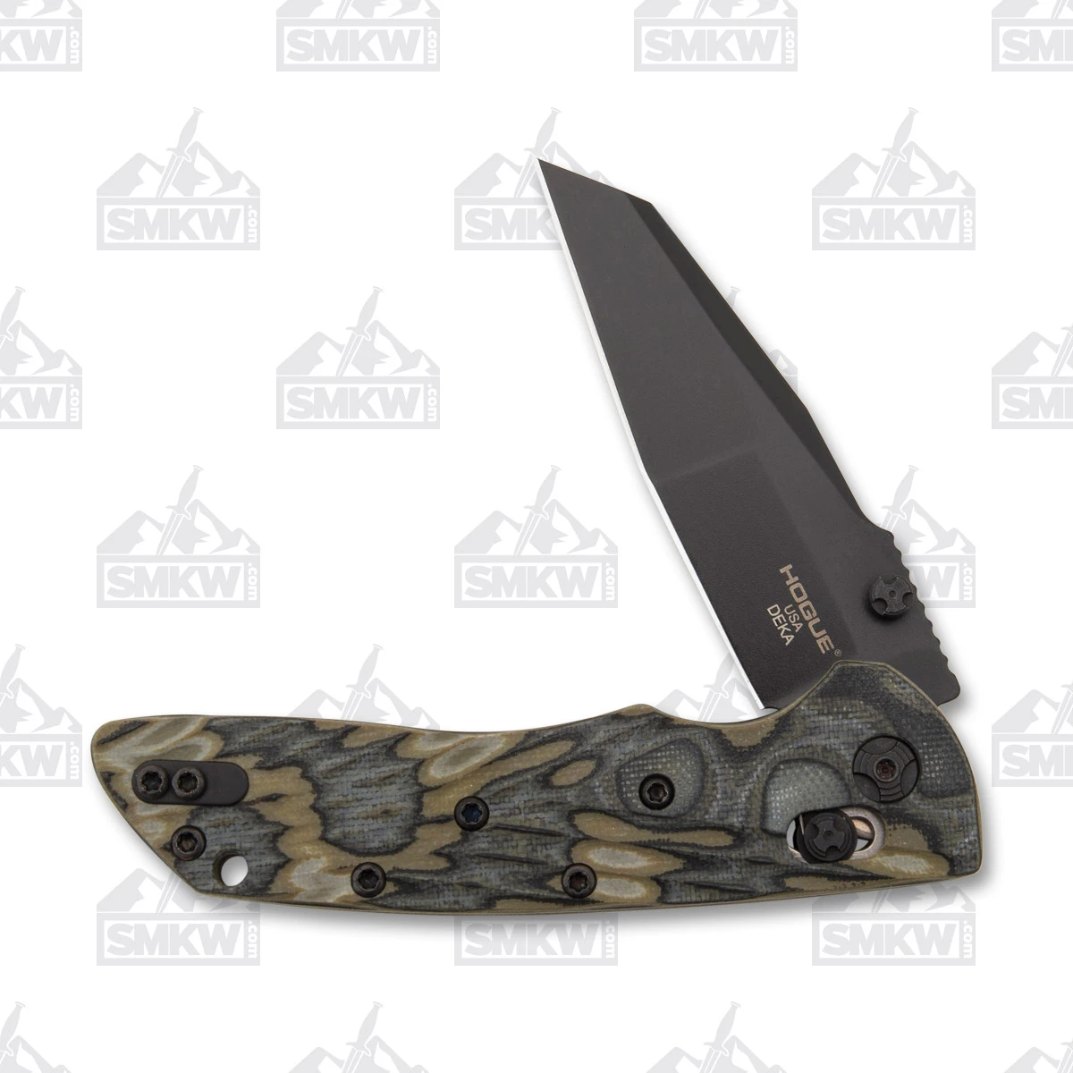 Hogue Deka Folding Knife G-Mascus Green G10 3.25in Black Wharncliffe Blade HG24268 View 4