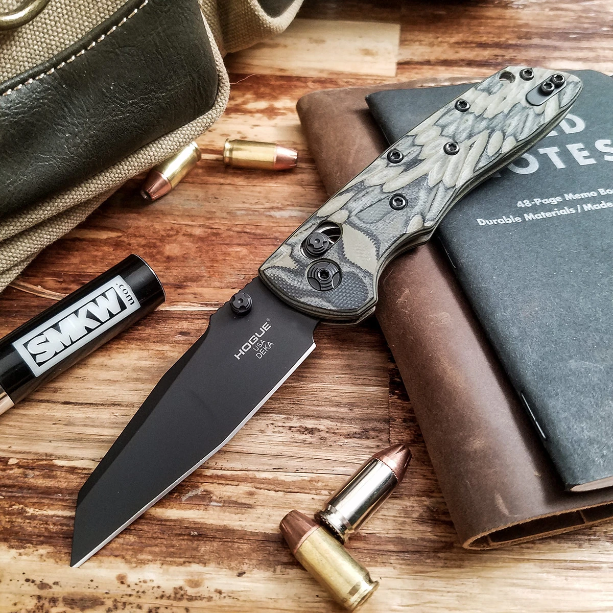 Hogue Deka Folding Knife G-Mascus Green G10 3.25in Black Wharncliffe Blade HG24268 View 10