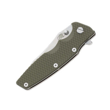 Hinderer Eklipse 3.5 Framelock Folding Knife Stonewash Spear Point S45VN Olive Drab Green G-10/Bronze Titanium KEK35SPEOD View 5