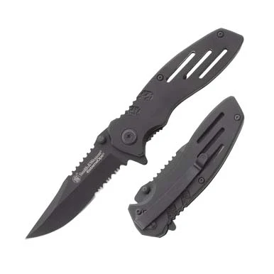 Smith & Wesson Extreme Ops Folding Knife 3.1in Clip Point PS Blade SWA24S View 3