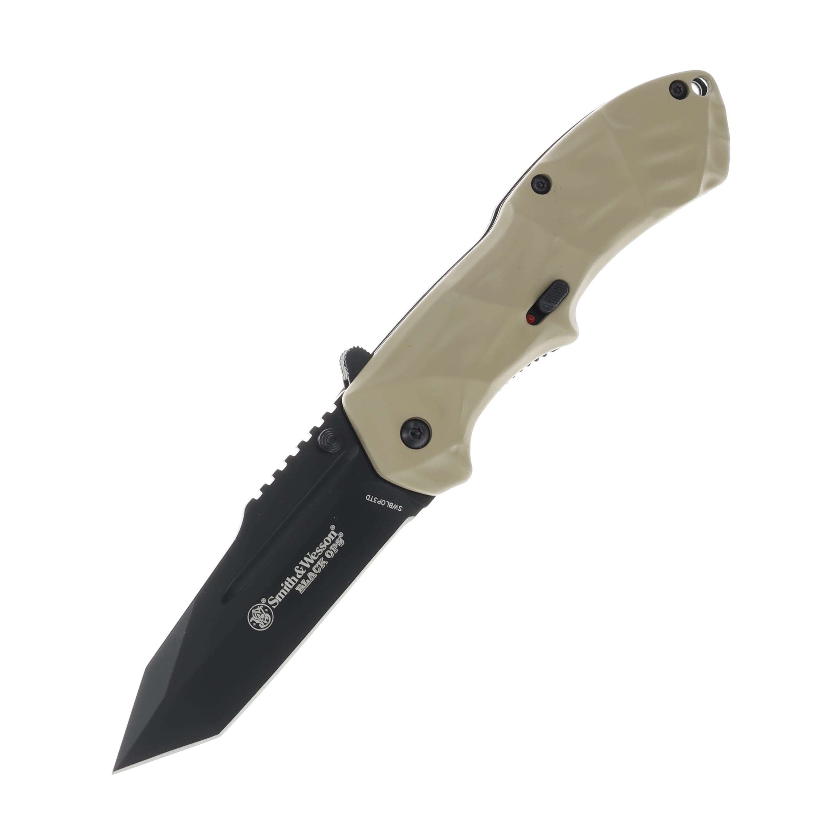 Smith & Wesson Black Ops MAGIC Assisted Knife Sand 3.4in Black Tanto Blade SWBLOP3TD View 1