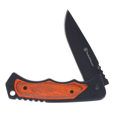 Smith & Wesson Wood Black Coated Folder 1147091 View 2