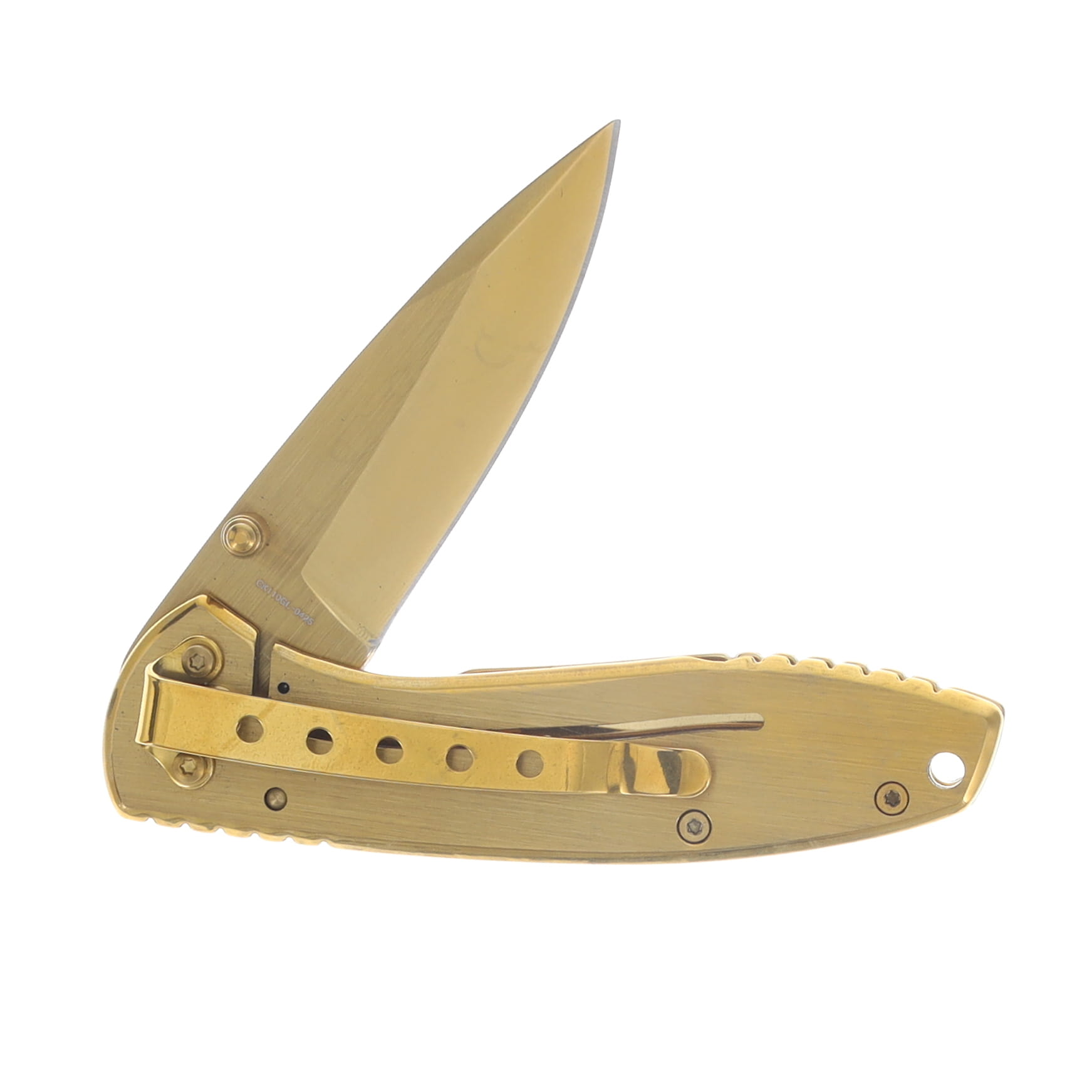 Smith & Wesson Brushed Gold Executive Framelock Folding Knife SWCK110GL View 4
