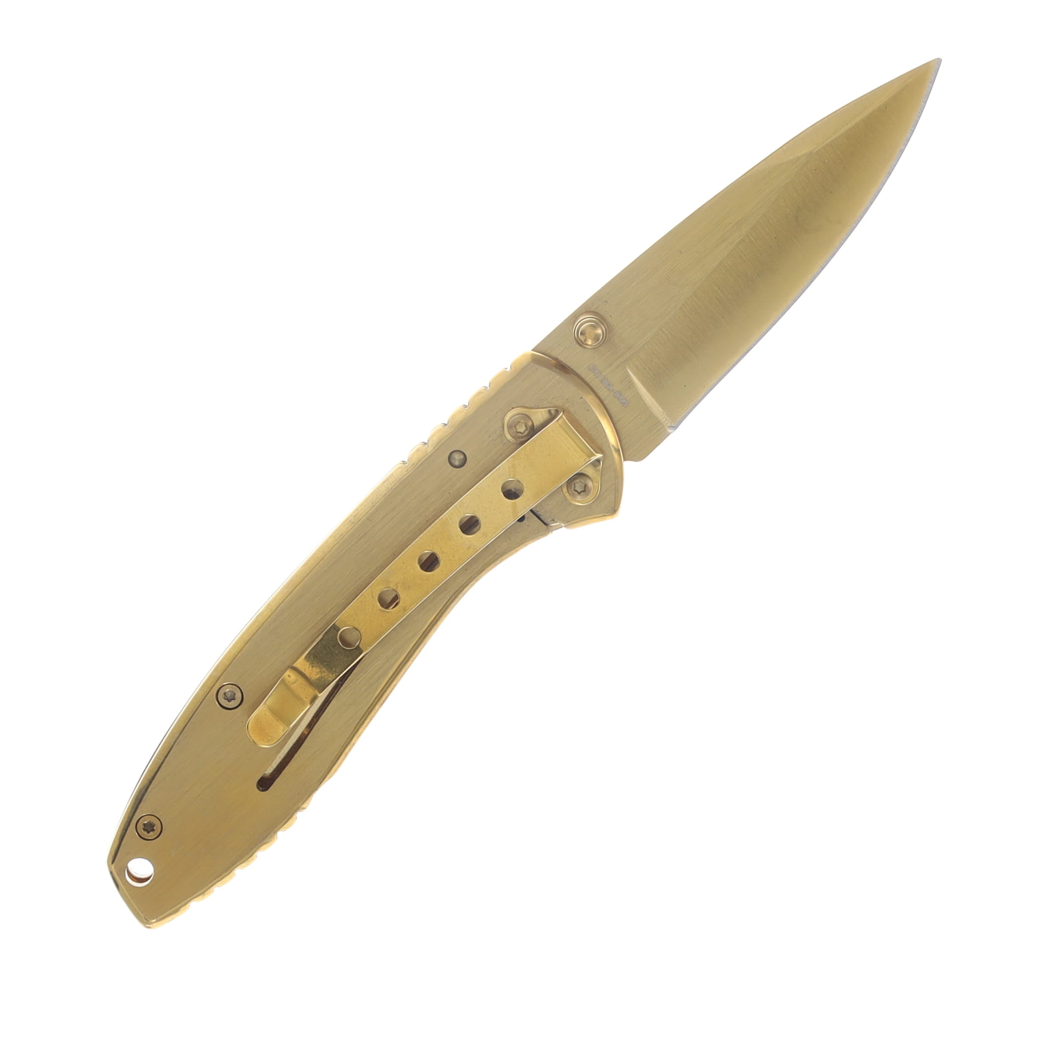 Smith & Wesson Brushed Gold Executive Framelock Folding Knife SWCK110GL View 2