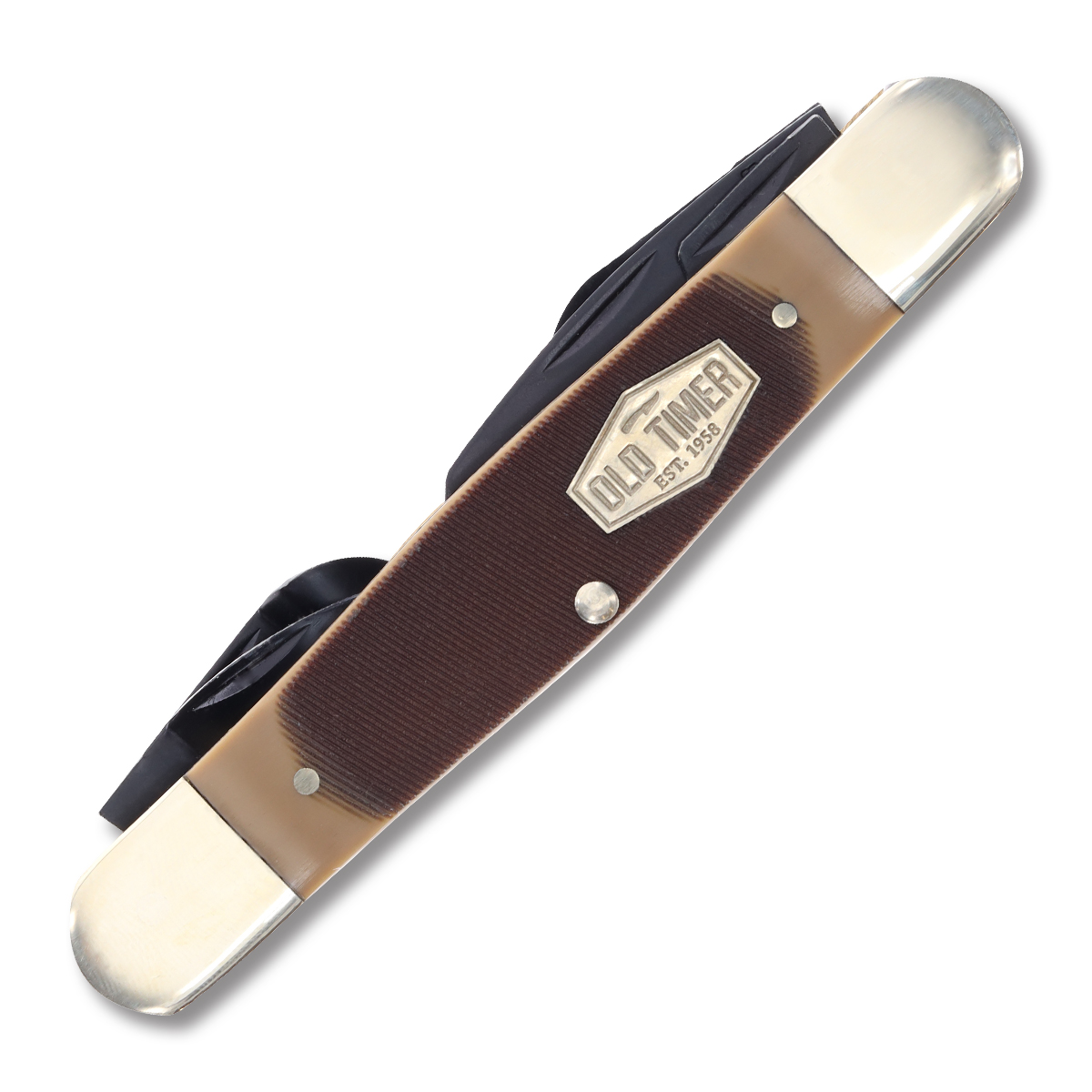Schrade Old Timer Splinter Carvin Pocket Knife Brown Composite SCT24 View 2