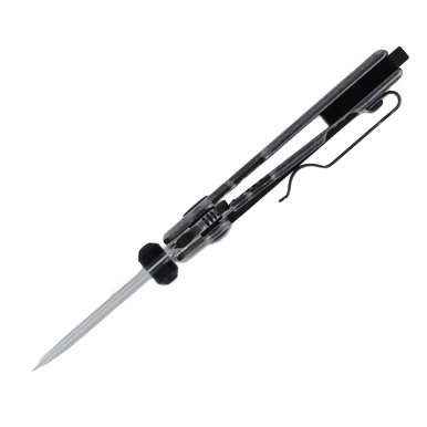 CRKT Squid Compact 1.75 Inch Plain Black Stonewash Drop Point CR2485K View 4