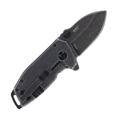 CRKT Squid Compact 1.75 Inch Plain Black Stonewash Drop Point CR2485K View 2