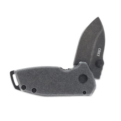 CRKT Squid Compact 1.75 Inch Plain Black Stonewash Drop Point CR2485K View 5