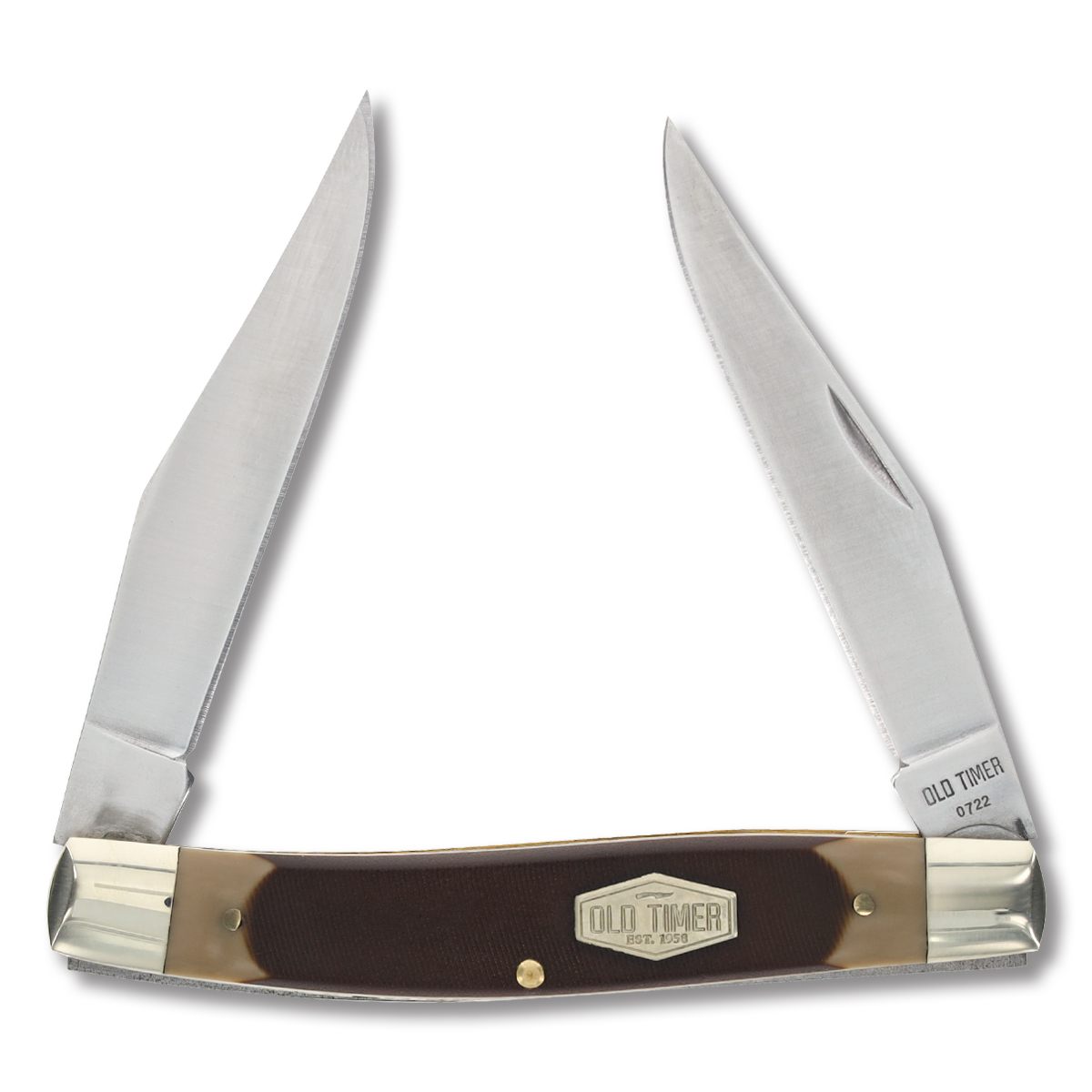Old Timer Brown Sawcut Small Game Muskrat Folding Knife SCT77 View 1