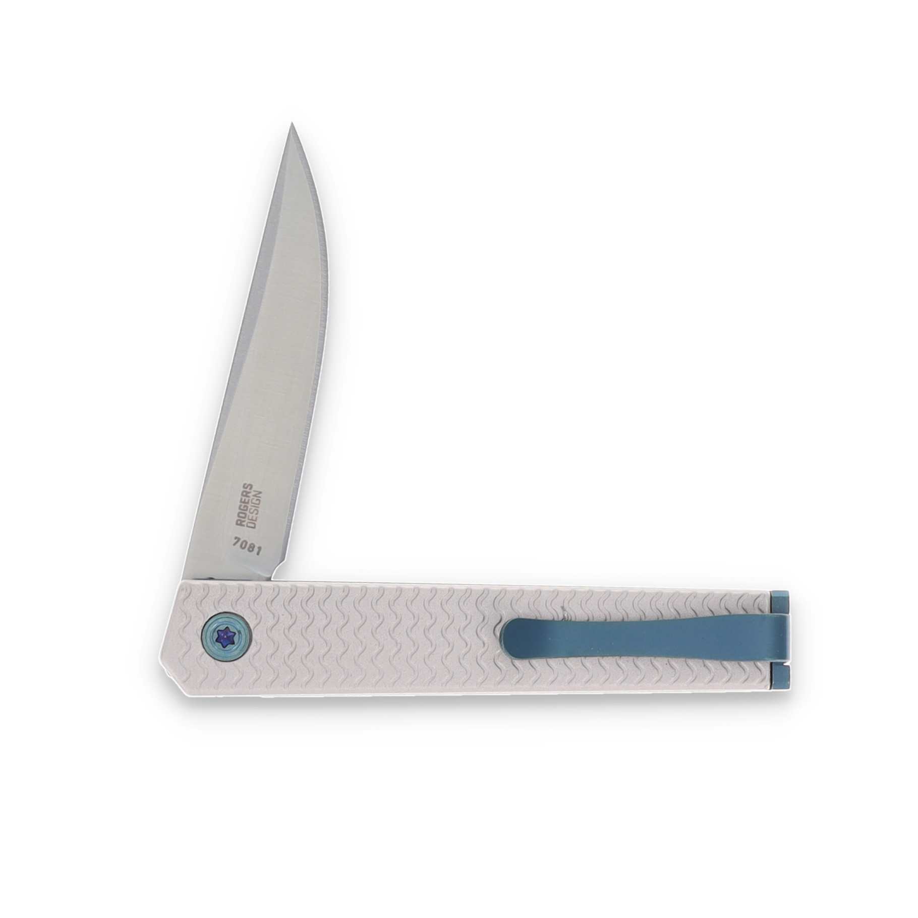 CRKT CEO Microflipper Silver 2.36 Inch Plain Satin Drop Point CR7081 View 4