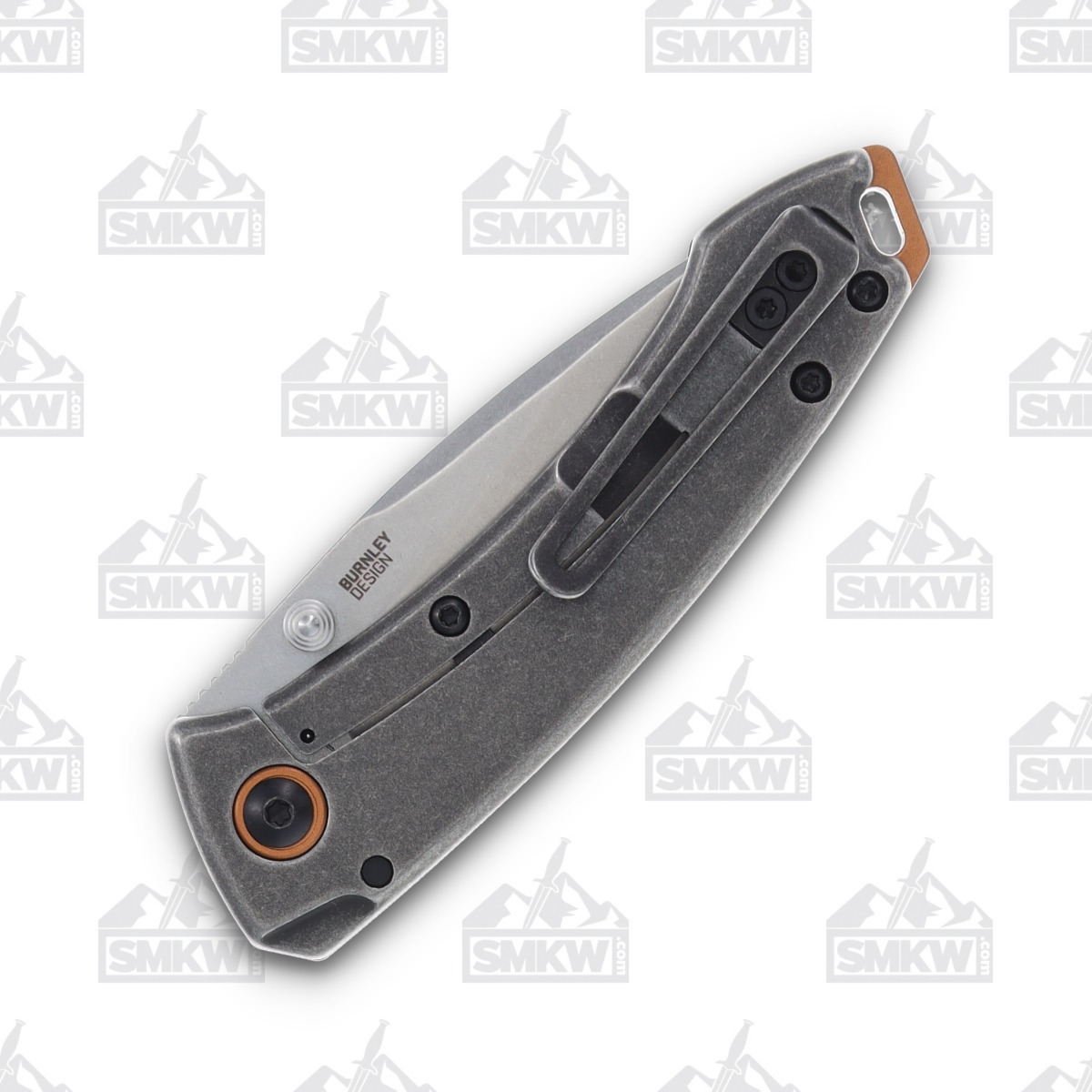 CRKT Tuna Compact 2.73 Inch Plain Stonewash Drop Point Blade CR2522 View 2
