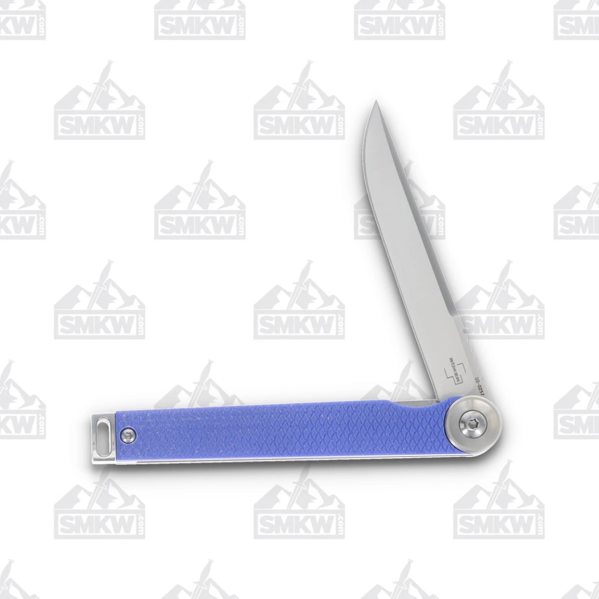 Boker Kaizen Folding Knife Satin S35VN Blue G-10 SMKW Exclusive BKBO682SOI View 2
