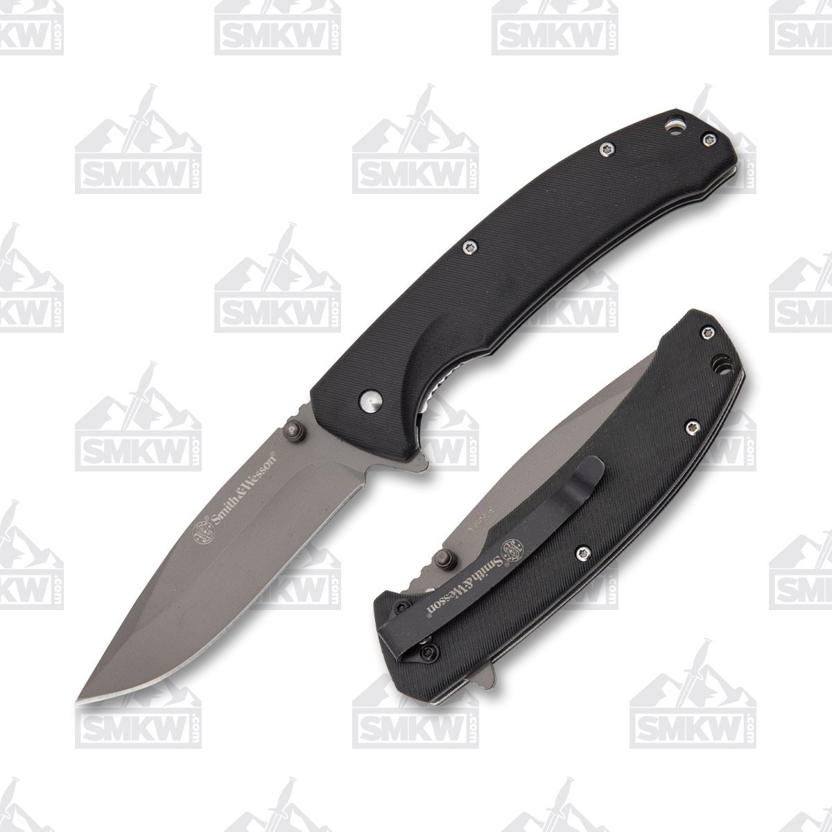 Smith & Wesson Assisted Velocite Folding Knife 3.38in Clip Point Blade 1122573 View 1