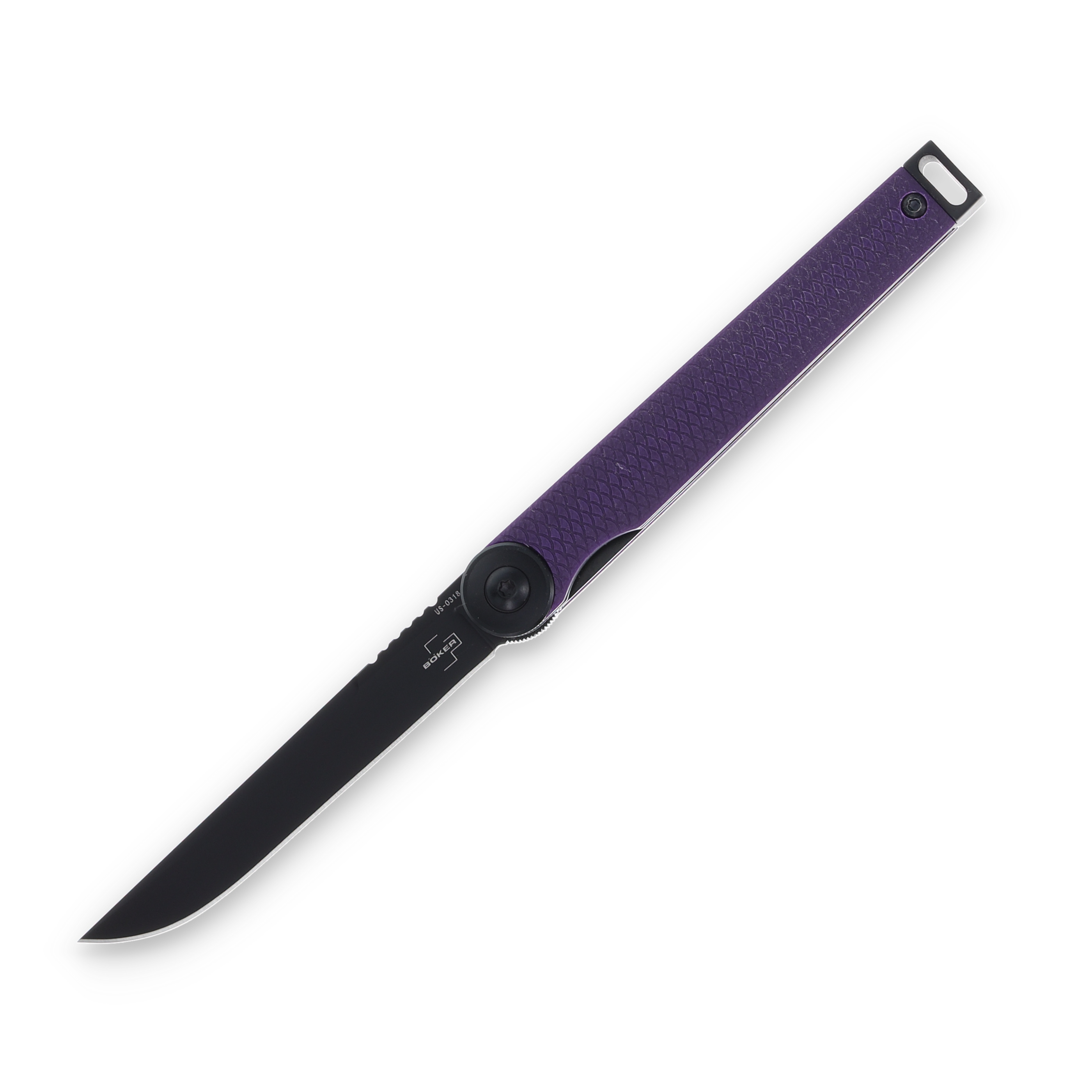Boker Kaizen SMKW Exclusive 3.03in Black S35VN Purple G-10 BKBO694SOI View 1