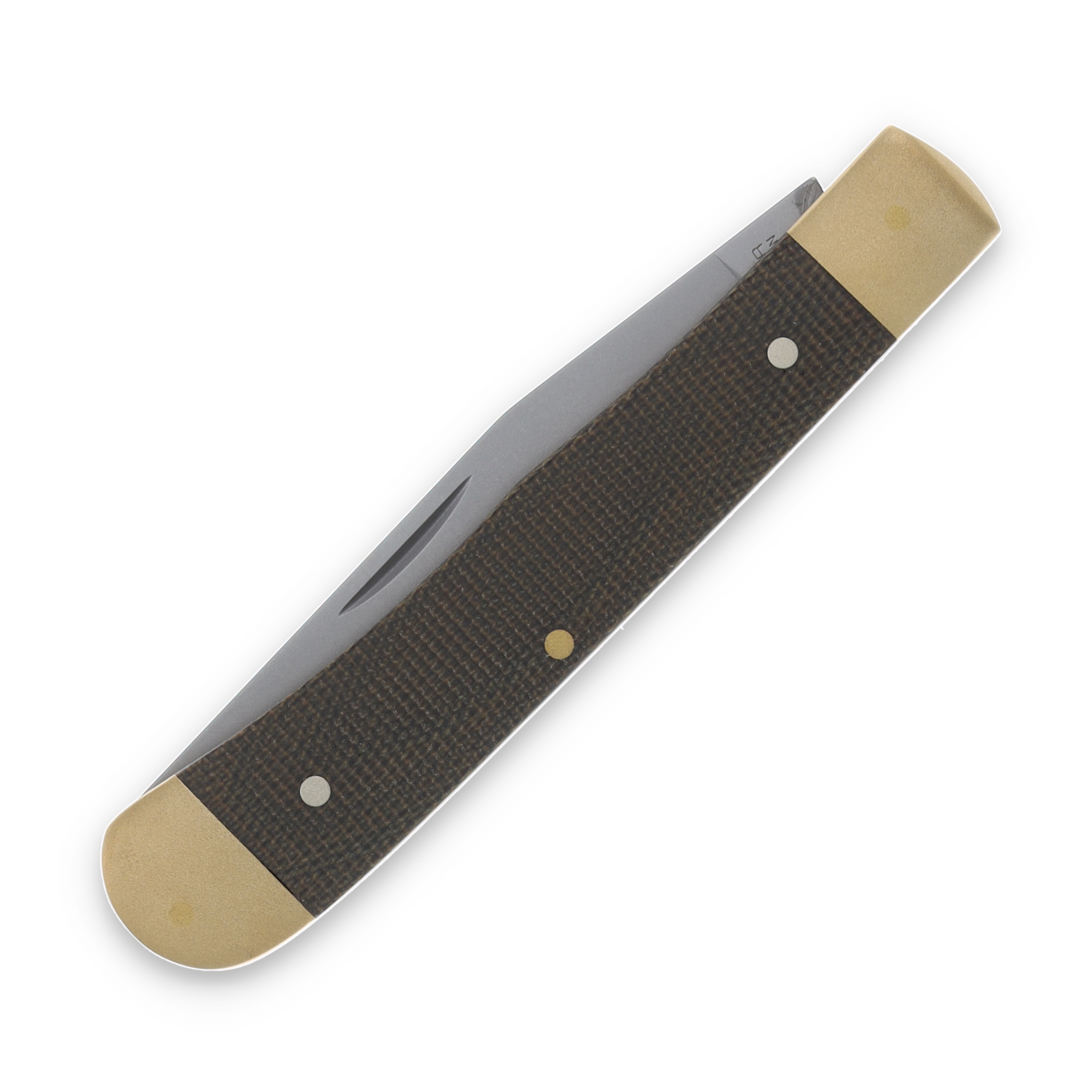Boker SMKW Exclusive Brown Canvas Micarta Single Blade Trapper BK111521 View 4