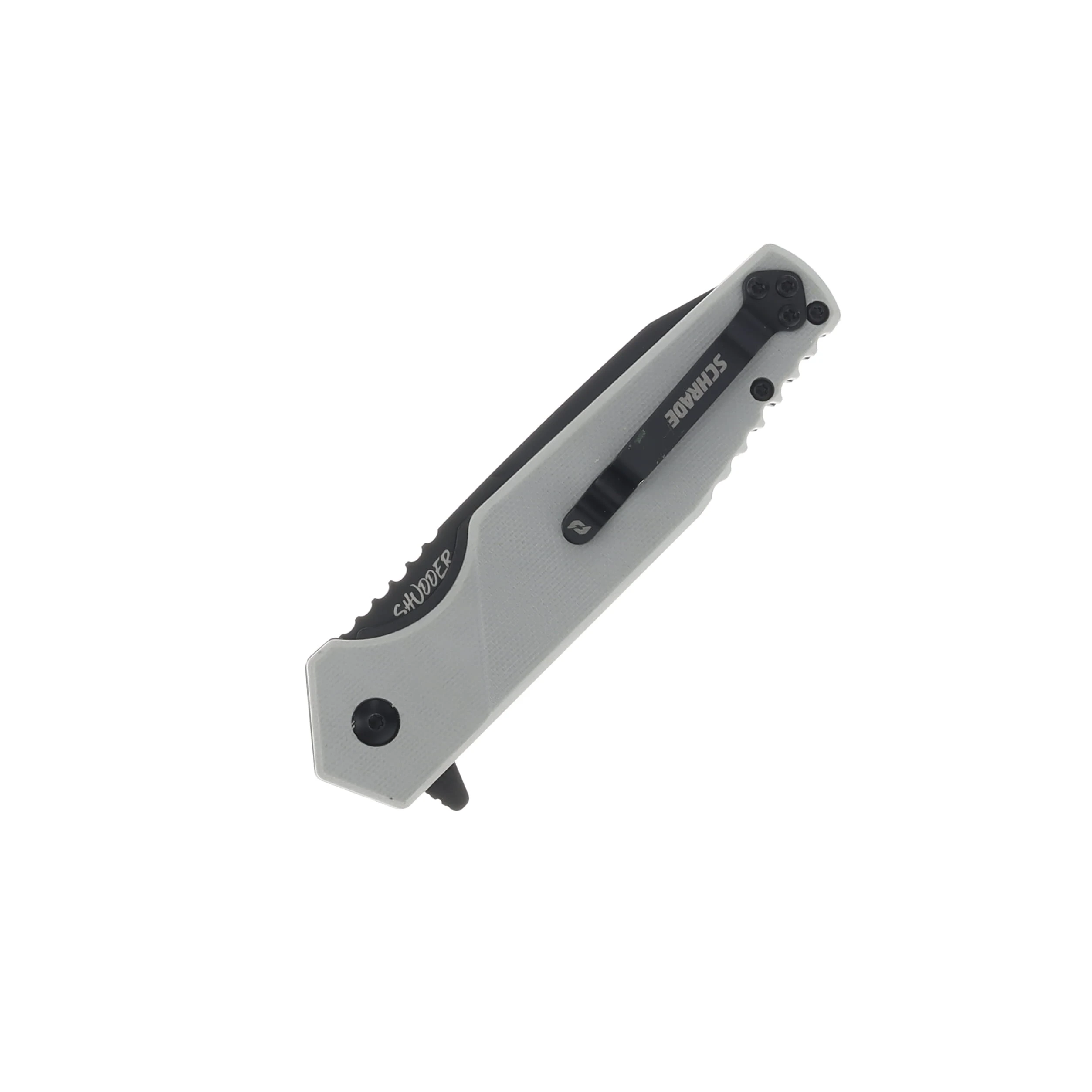 Schrade Shudder Assisted Opening Folding Knife 3.5in Tanto Blade White 1159289 View 2