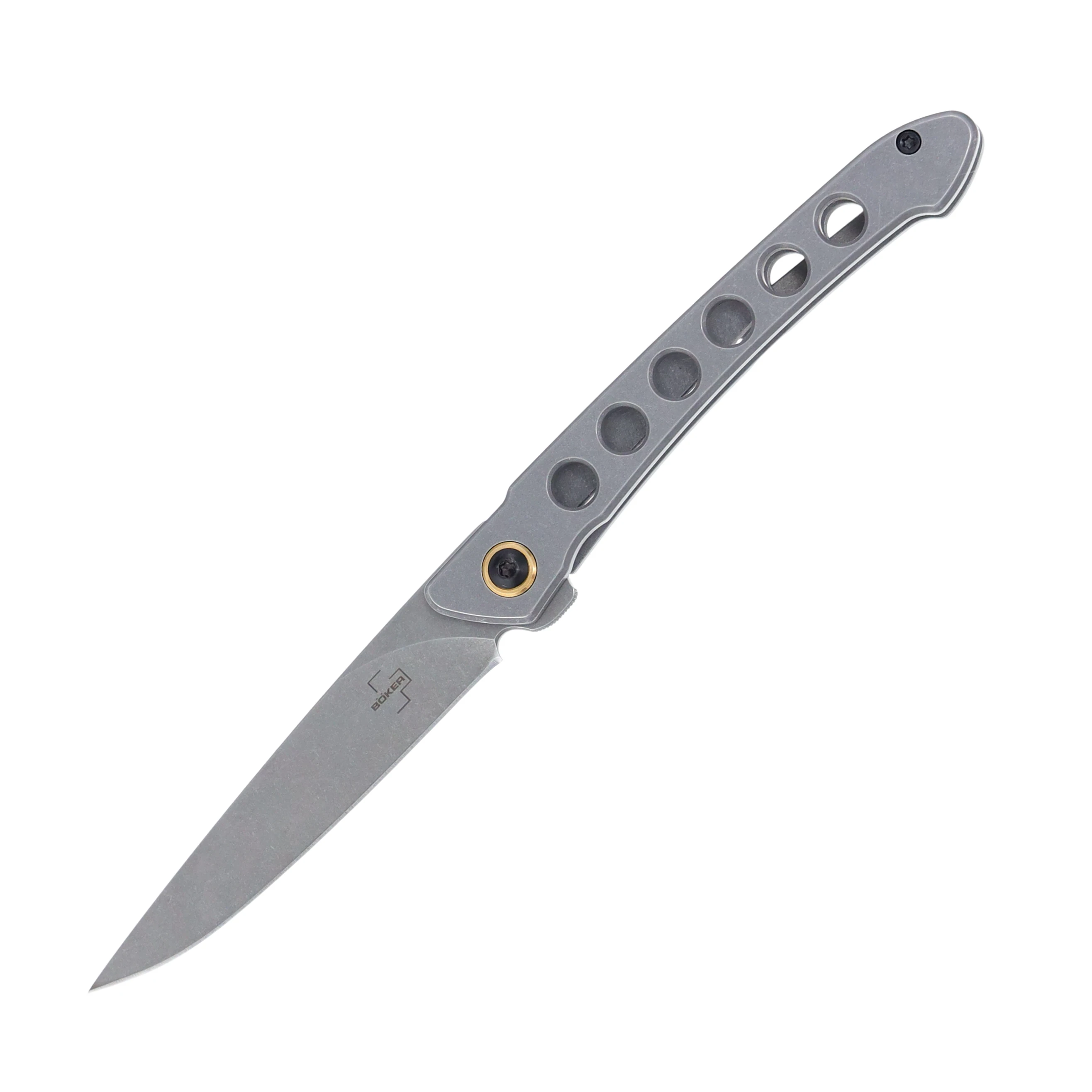 Boker Plus Urban Spillo 2.99 Inch Plain Stonewash Drop Point BKBO469 View 1