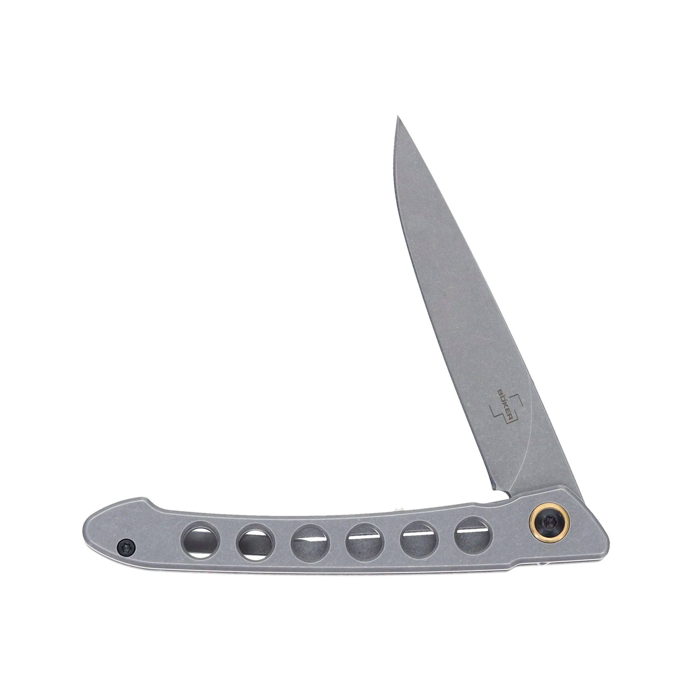Boker Plus Urban Spillo 2.99 Inch Plain Stonewash Drop Point BKBO469 View 3