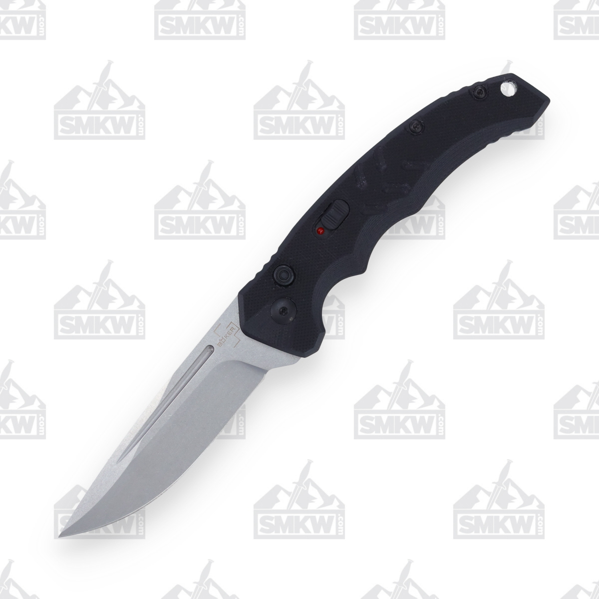 Boker Plus Intention II Automatic Knife Black 3.15in Stonewash Blade AUBKBO482 View 2