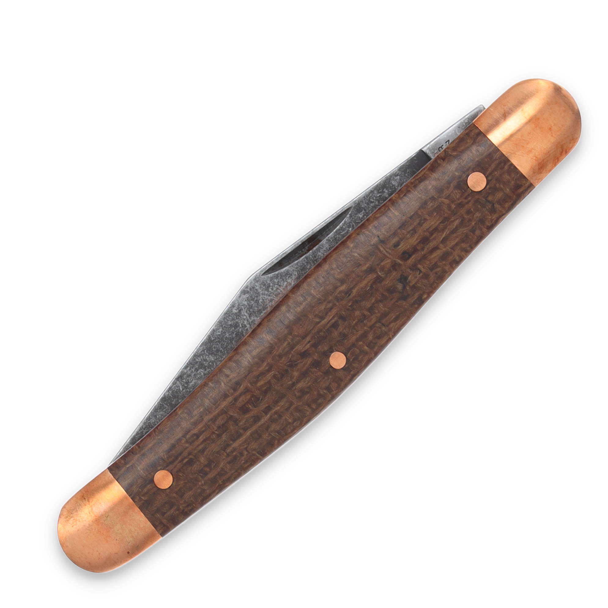 Boker SMKW Exclusive Copper Burlap Micarta Single Blade Stockman BK111516 View 3