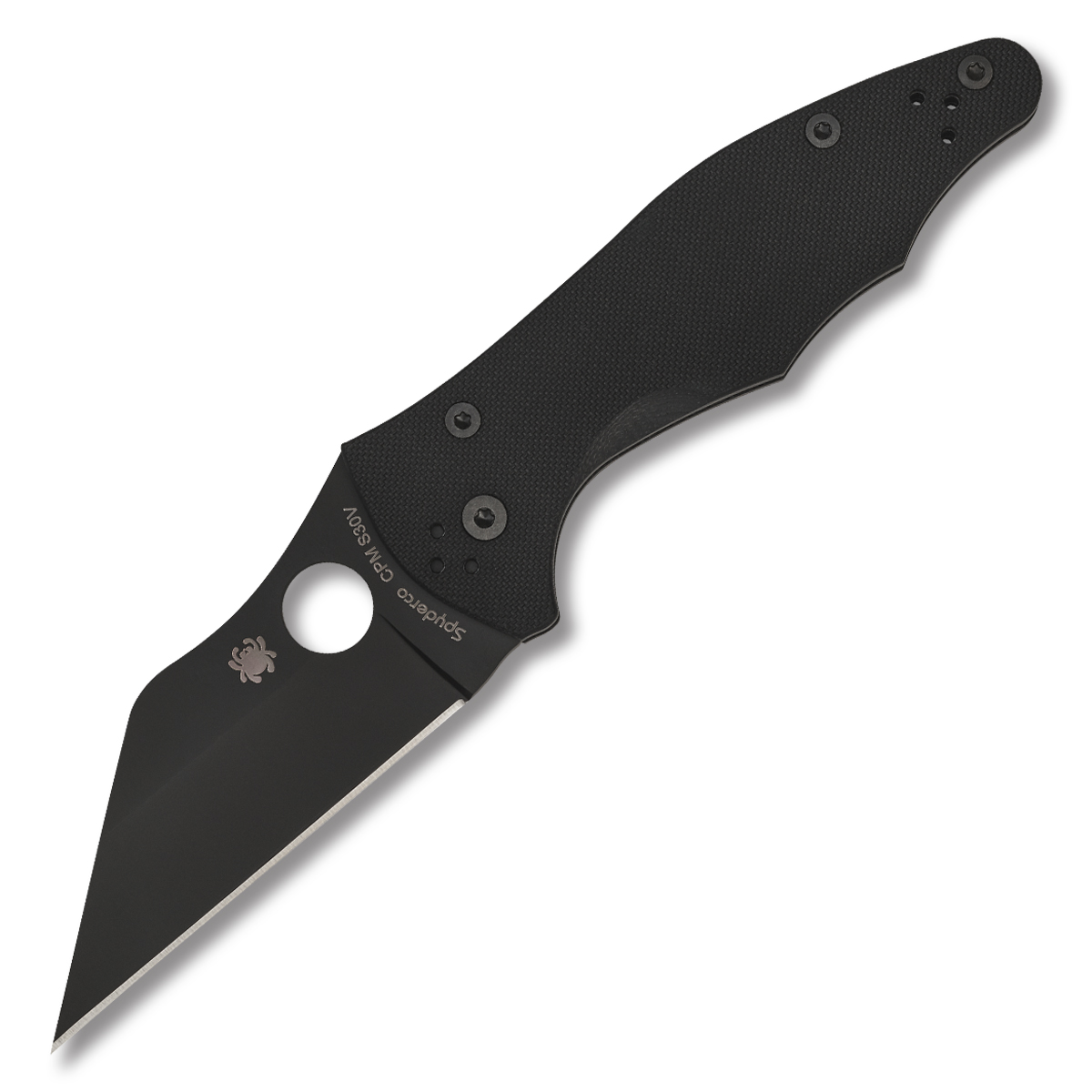Spyderco Yojimbo 2 Folding Knife 3.2in Plain DLC Modified Wharncliffe SPC85GPBBK2 View 1