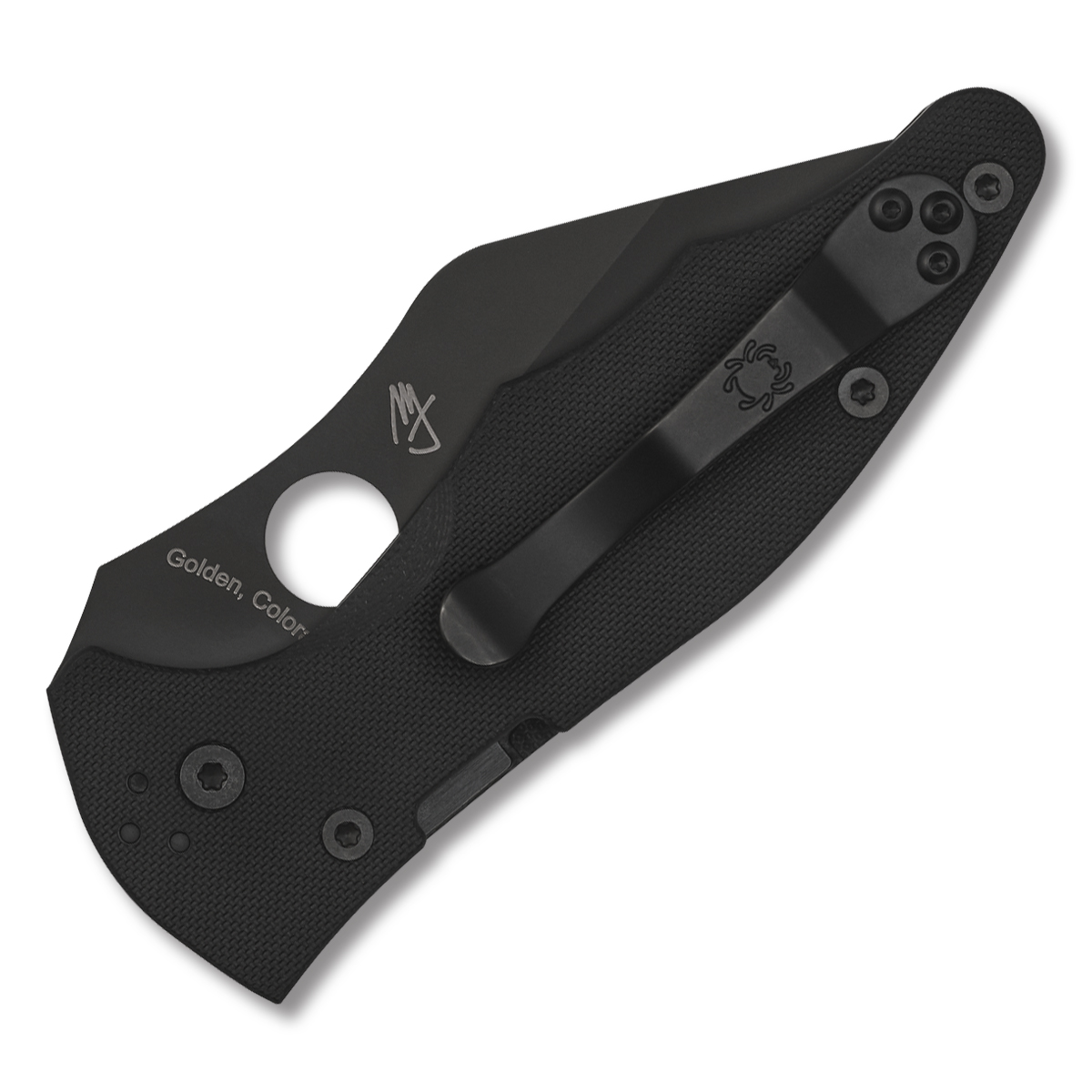 Spyderco Yojimbo 2 Folding Knife 3.2in Plain DLC Modified Wharncliffe SPC85GPBBK2 View 2