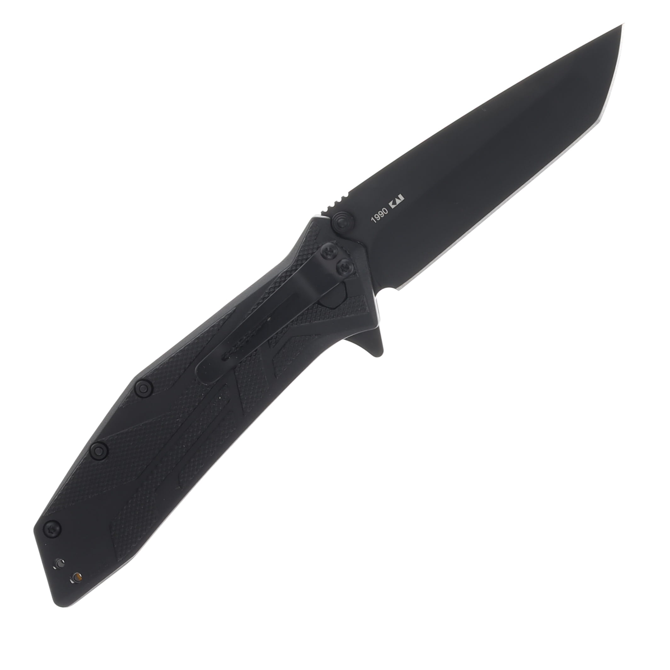 Kershaw Brawler Folding Knife 3 Inch Plain Black Oxide Tanto KS1990 View 2