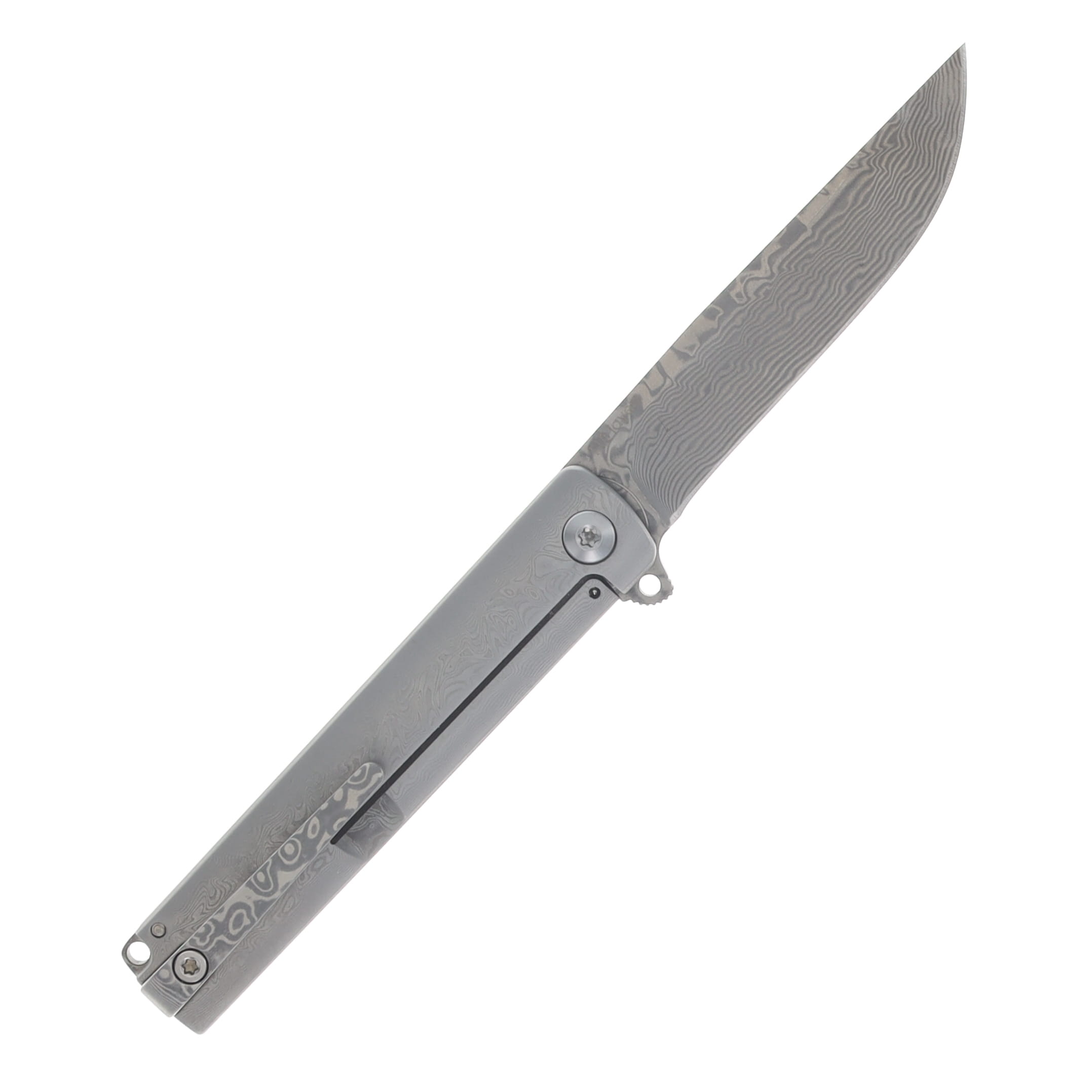 Boker Plus Gemma Damascus Folding Knife 2.52 Inch Plain Drop Point BKBO358DAM View 2