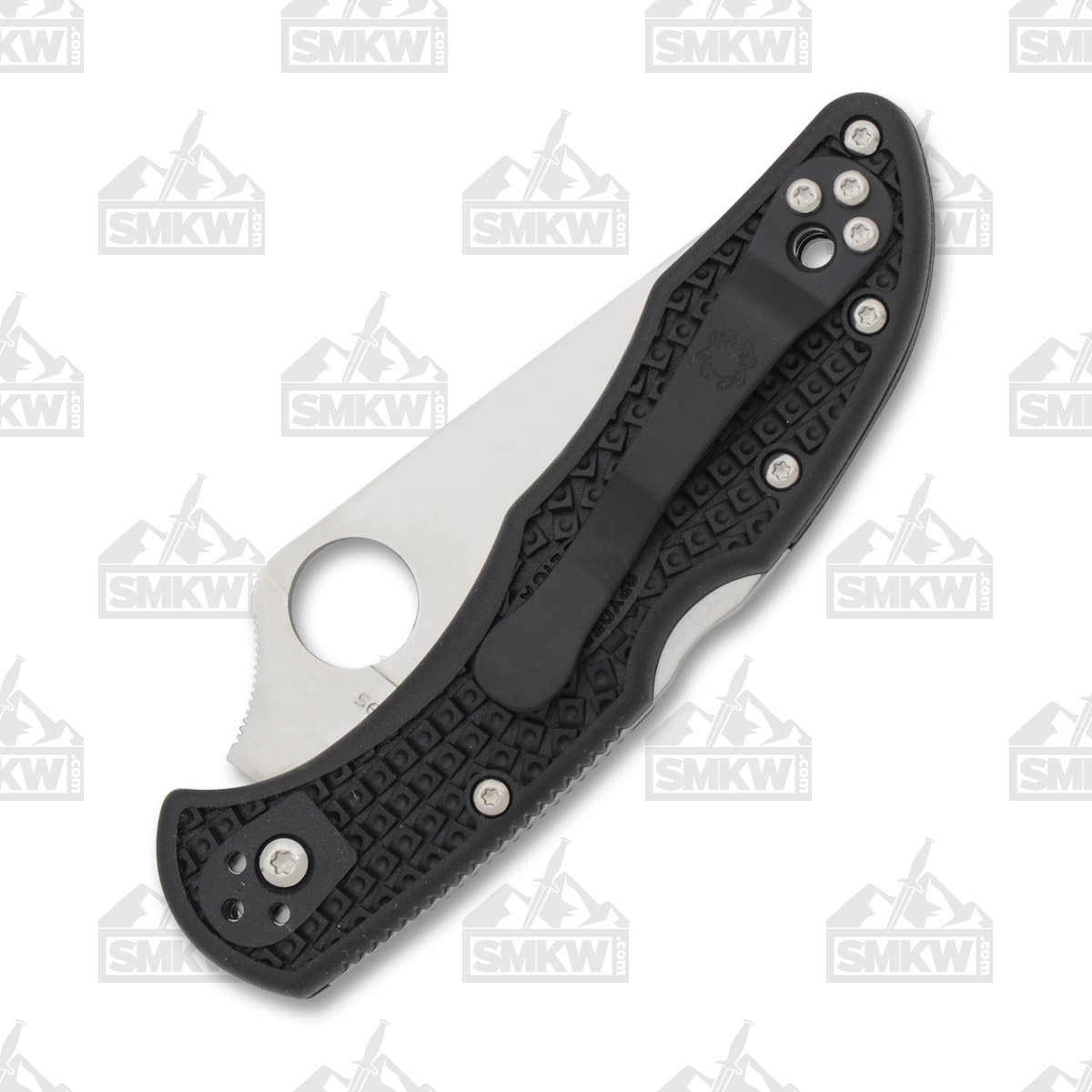 Spyderco Delica 4 Folding Knife 2.9 Inch Plain Satin Clip Point SPC11FPBK View 4