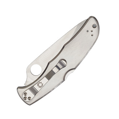 Spyderco Endura 4 Stainless 3.82 Inch Plain Satin Clip Point SPC10P View 3