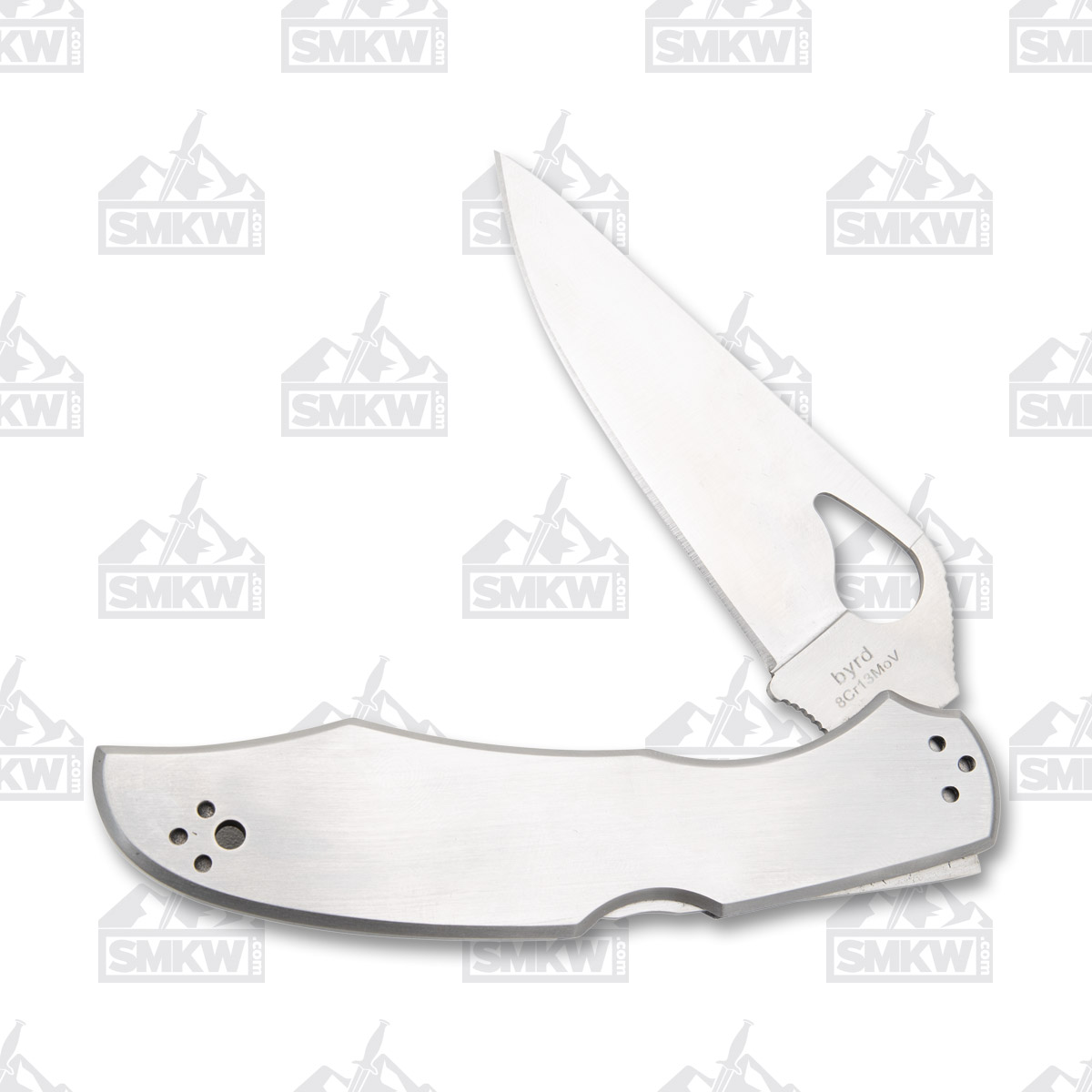 Spyderco Byrd Cara Cara 2 Stainless Folding Knife 3.75in Plain Satin Blade SPBY03P View 2