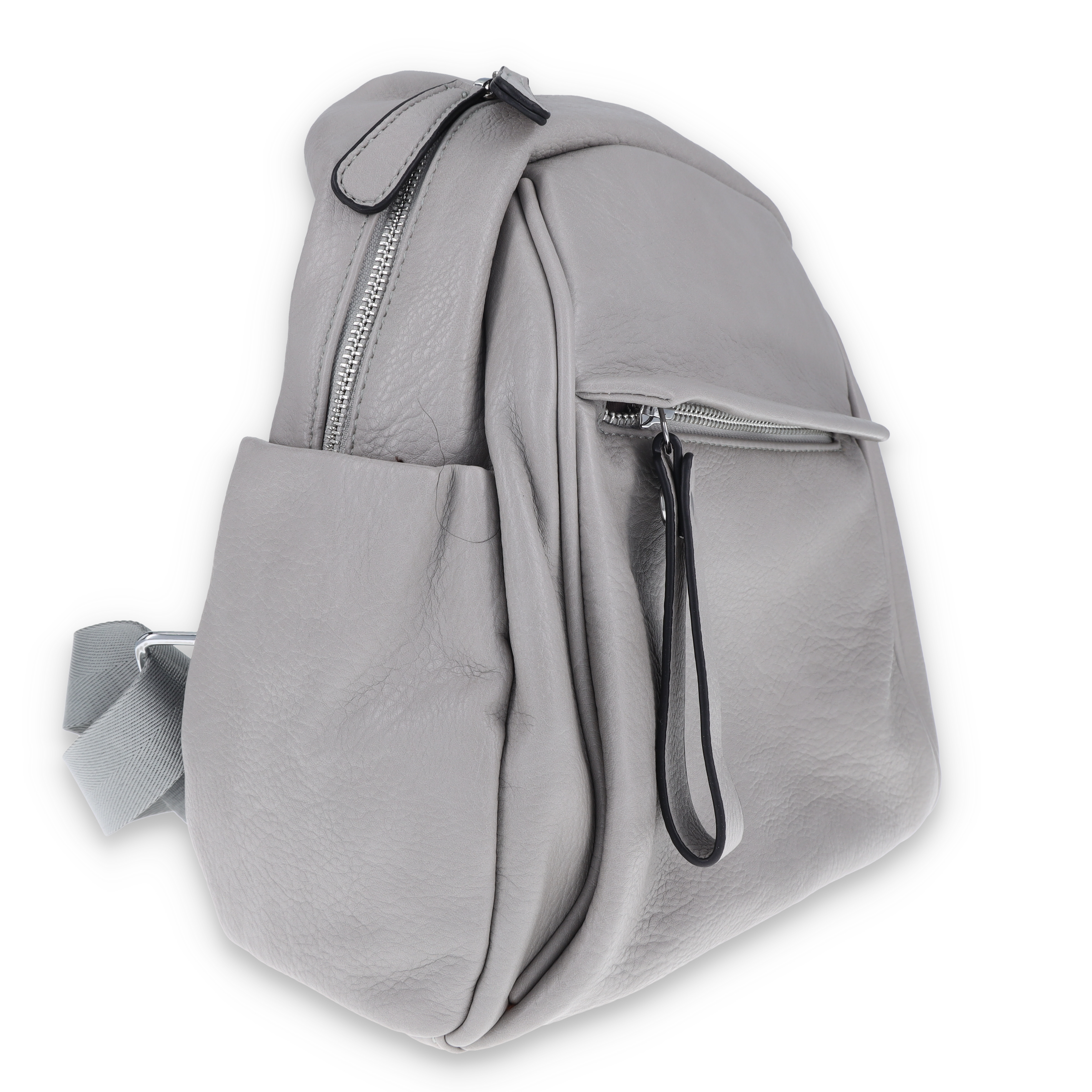 Fabigun Concealed Carry Backpack Grey Stitched Leather FAB1929GRY View 4
