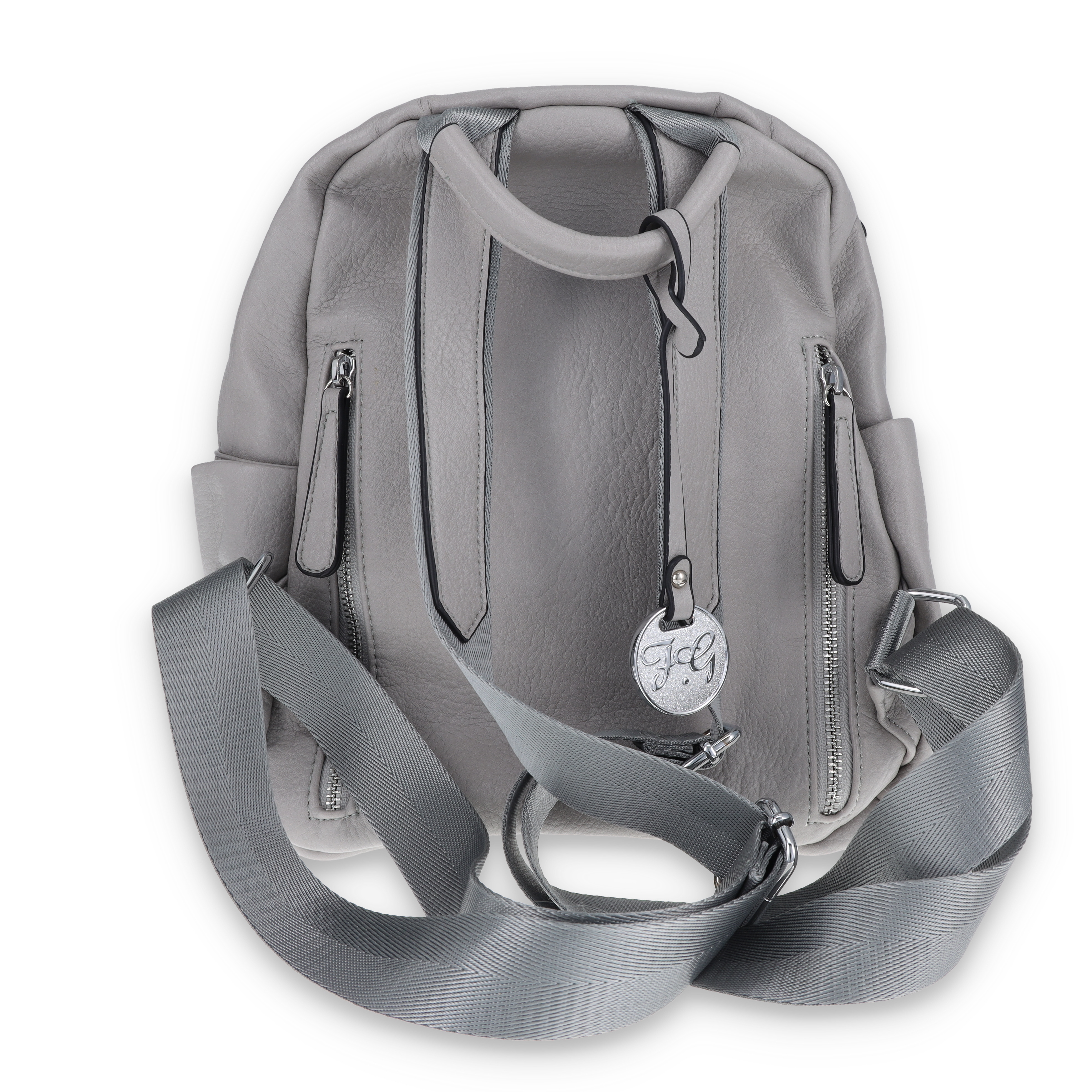 Fabigun Concealed Carry Backpack Grey Stitched Leather FAB1929GRY View 7