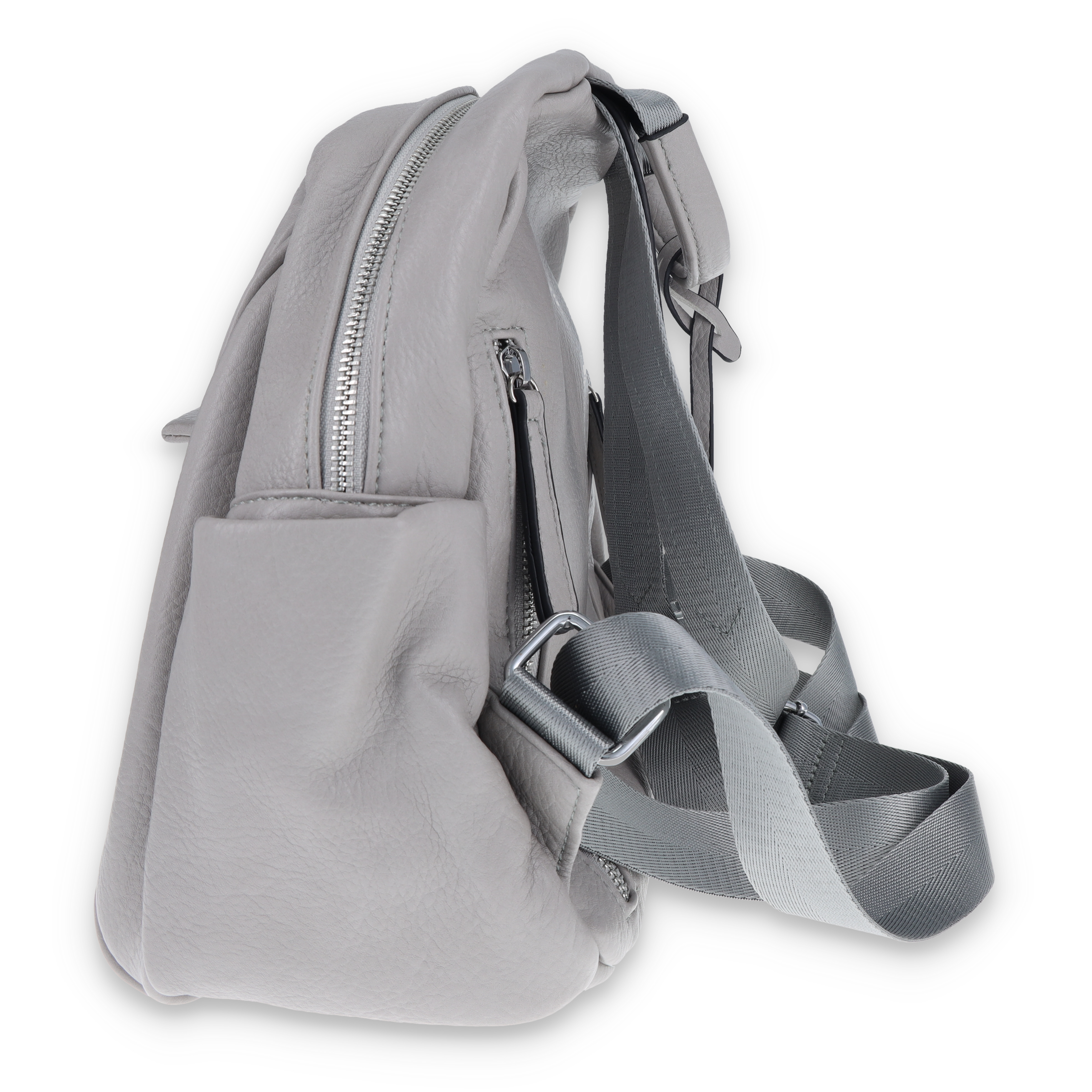 Fabigun Concealed Carry Backpack Grey Stitched Leather FAB1929GRY View 3