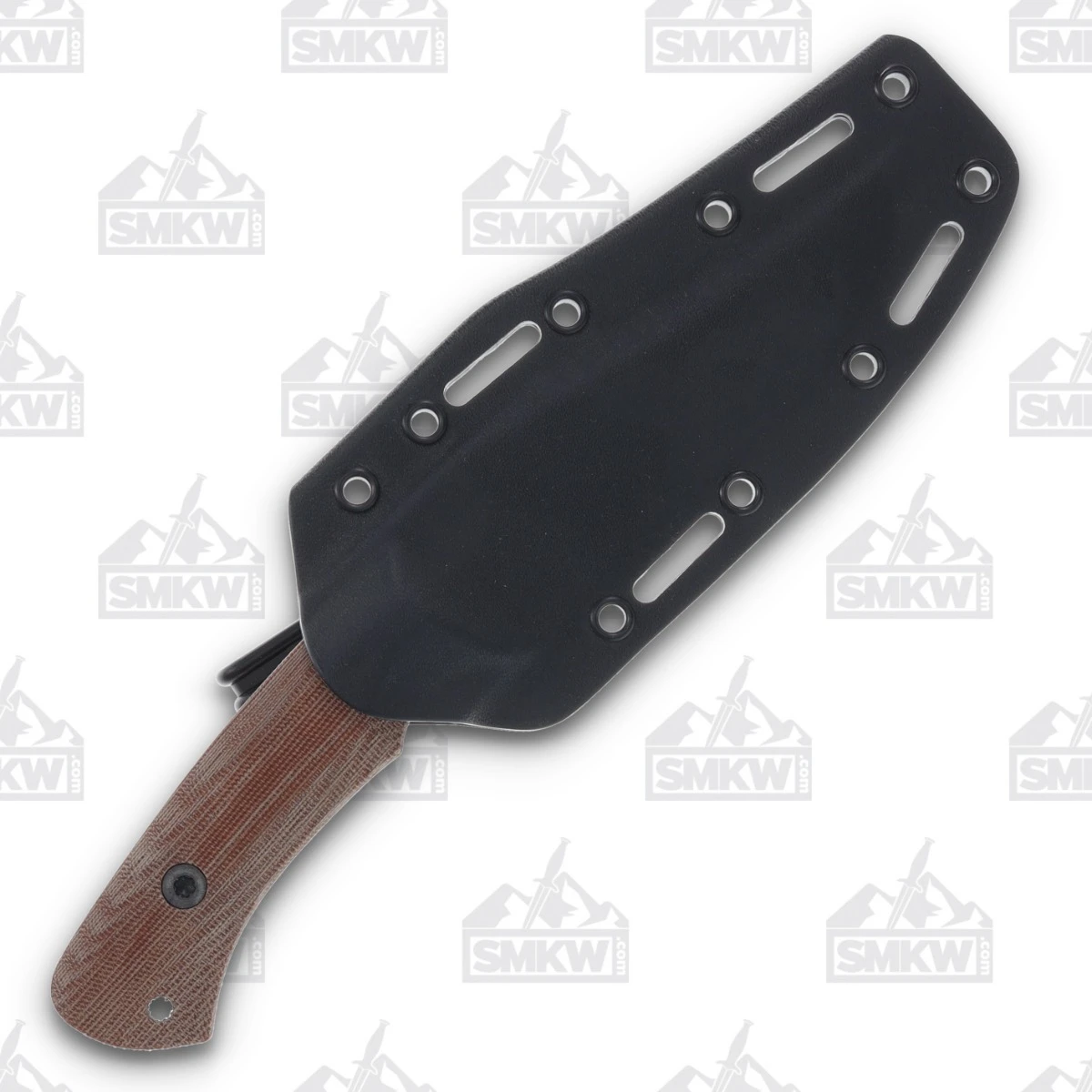 Aaron Wilburn Customs Bodyguard Fixed Blade Knife Brown Micarta View 5