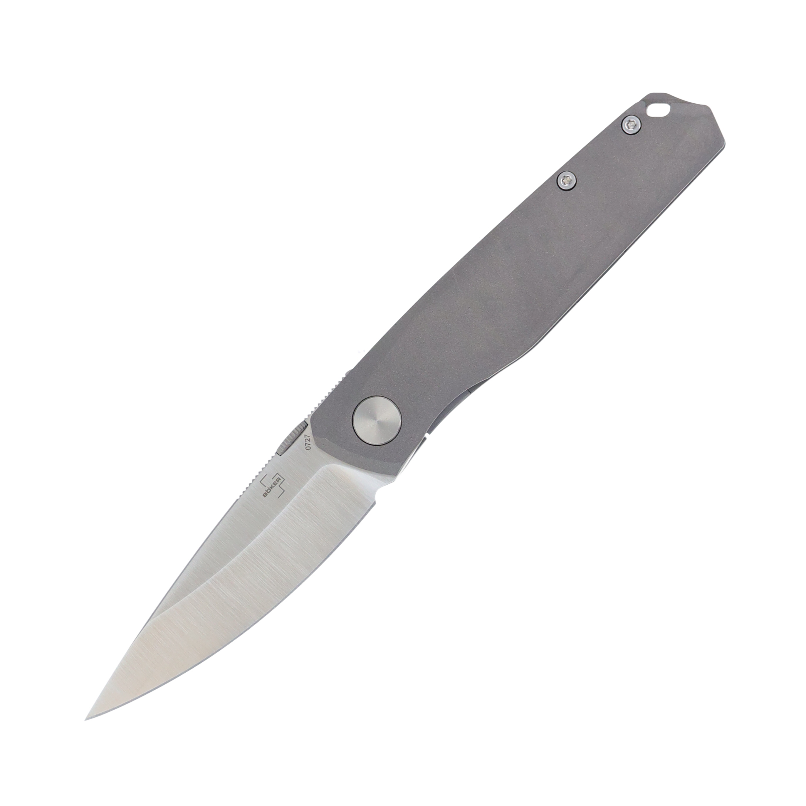 Boker Plus Connector Folding Knife Bead Blast 2.93in Plain Spear Point BKBO353 View 1