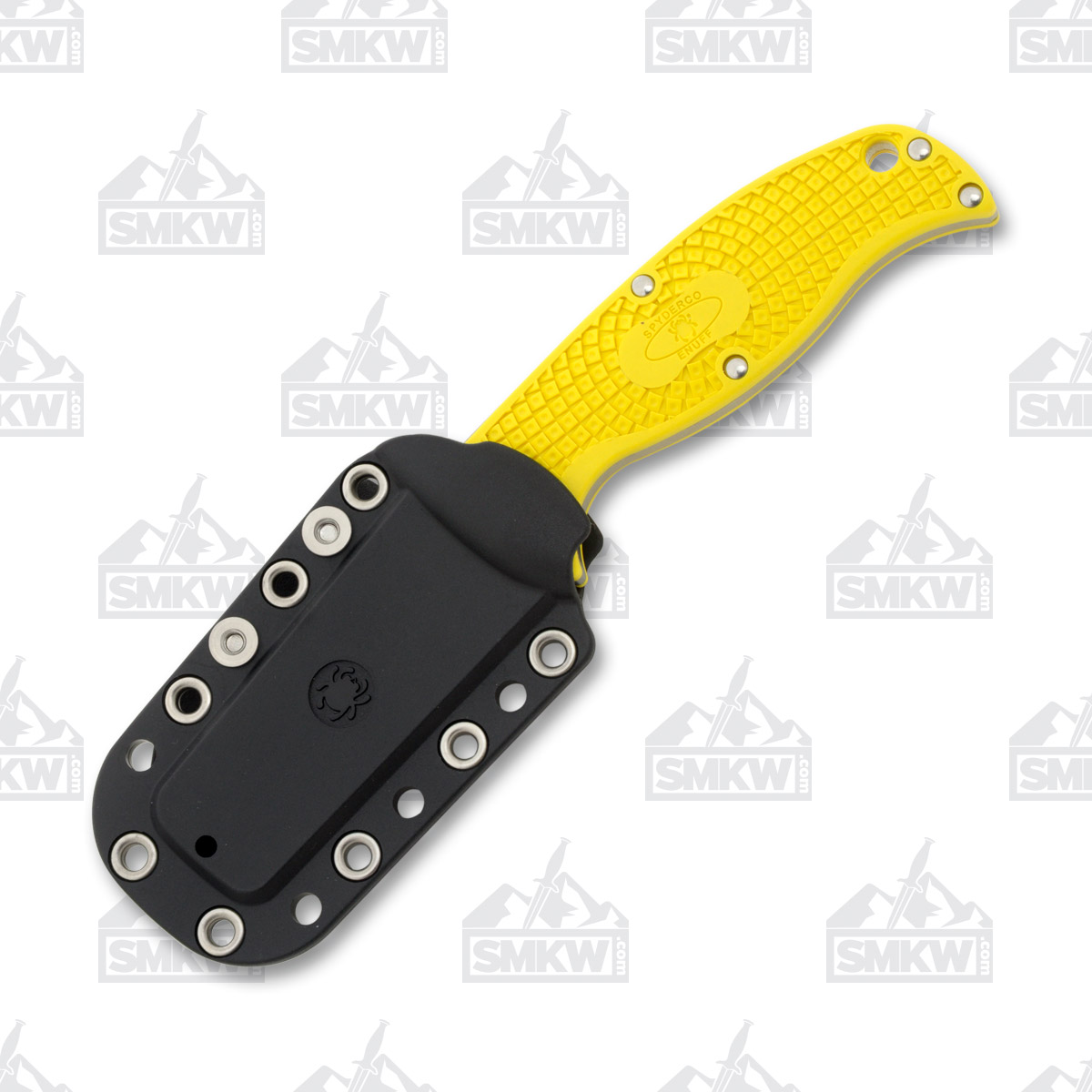 Spyderco Enuff Salt FRN Yellow Fixed Blade 2.75in Serrated Sheepsfoot SPFB31SYL View 3