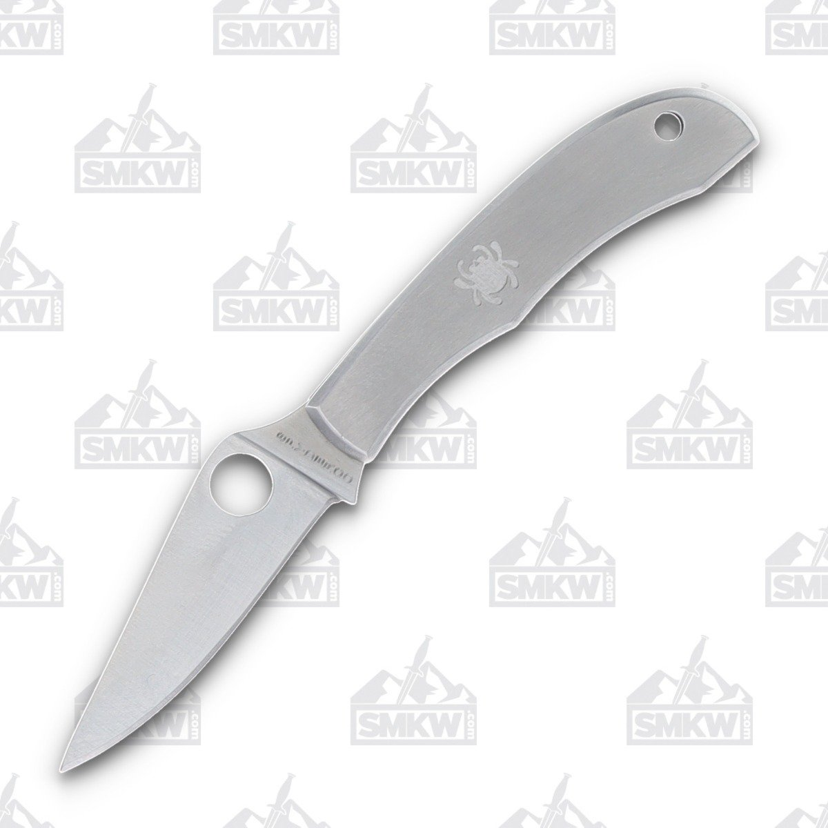 Spyderco Honeybee Folding Knife Stainless 1.6in Plain Satin Clip Point SPC137P View 1