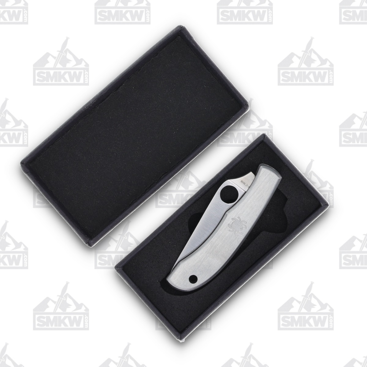Spyderco Honeybee Folding Knife Stainless 1.6in Plain Satin Clip Point SPC137P View 16