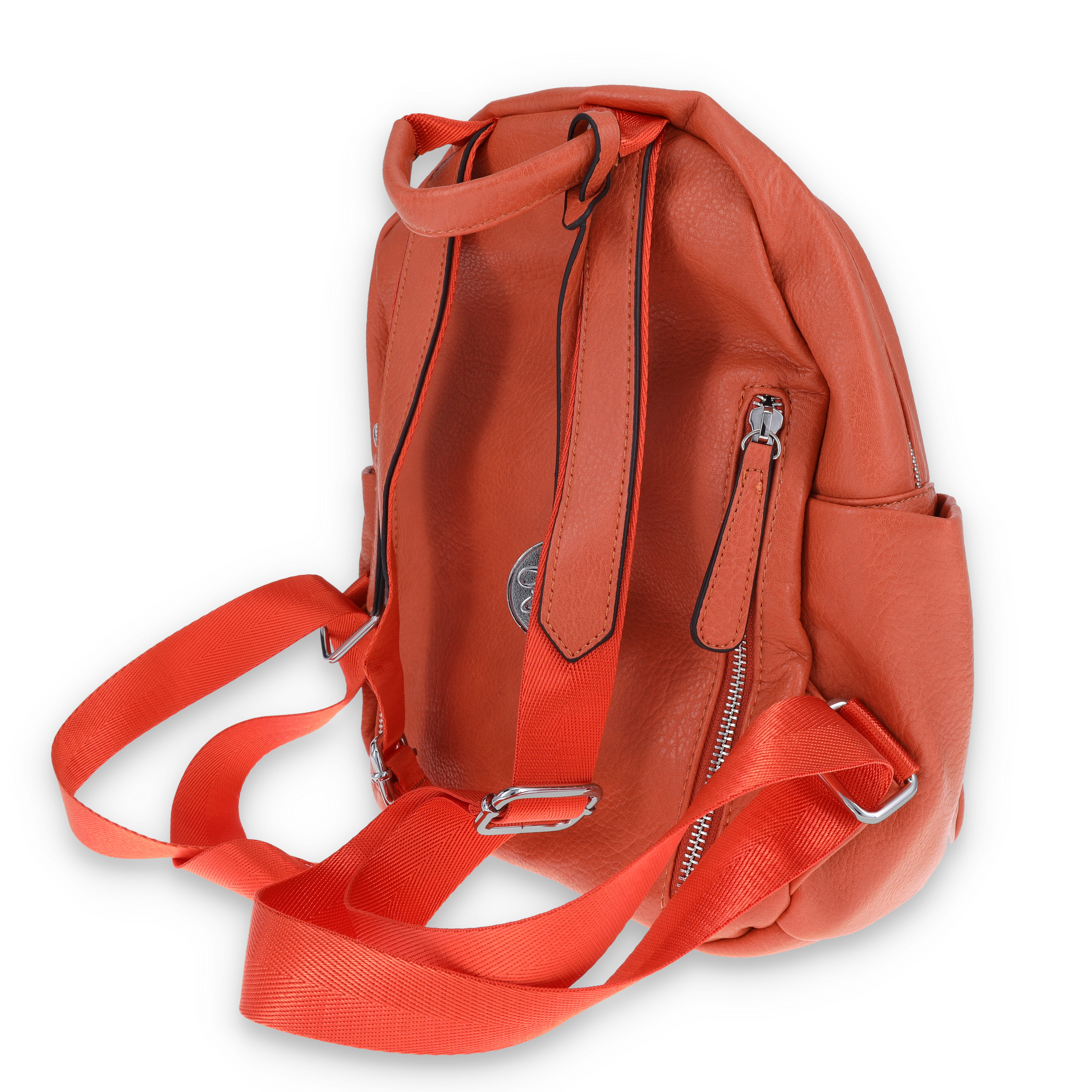 FabiGun Conceal Carry Backpack Purse Orange Leather FAB1929ORG View 7